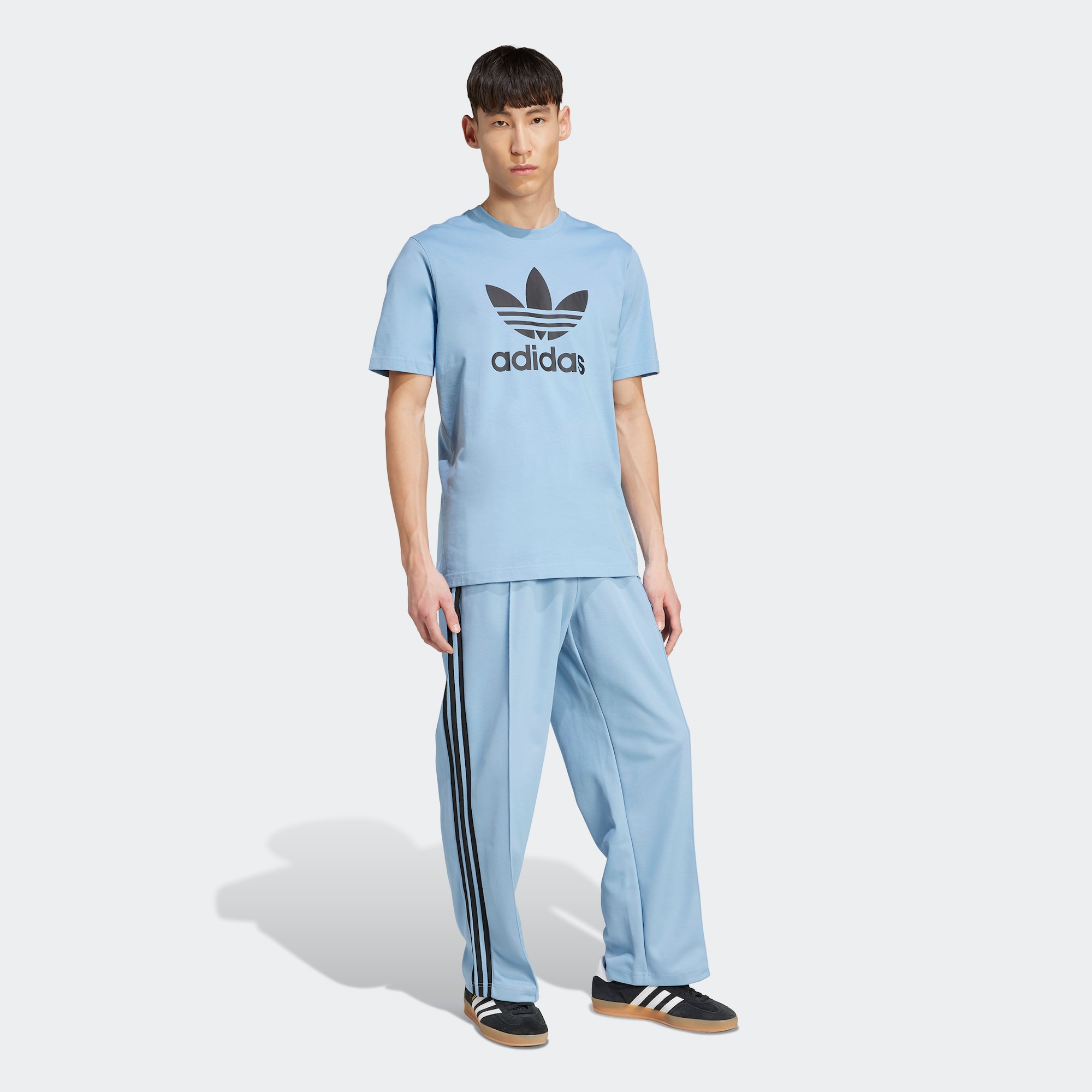 ADIDAS ORIGINALS Tričko 'Adicolor Trefoil' svetlomodrá / čierna (obrázok 4)