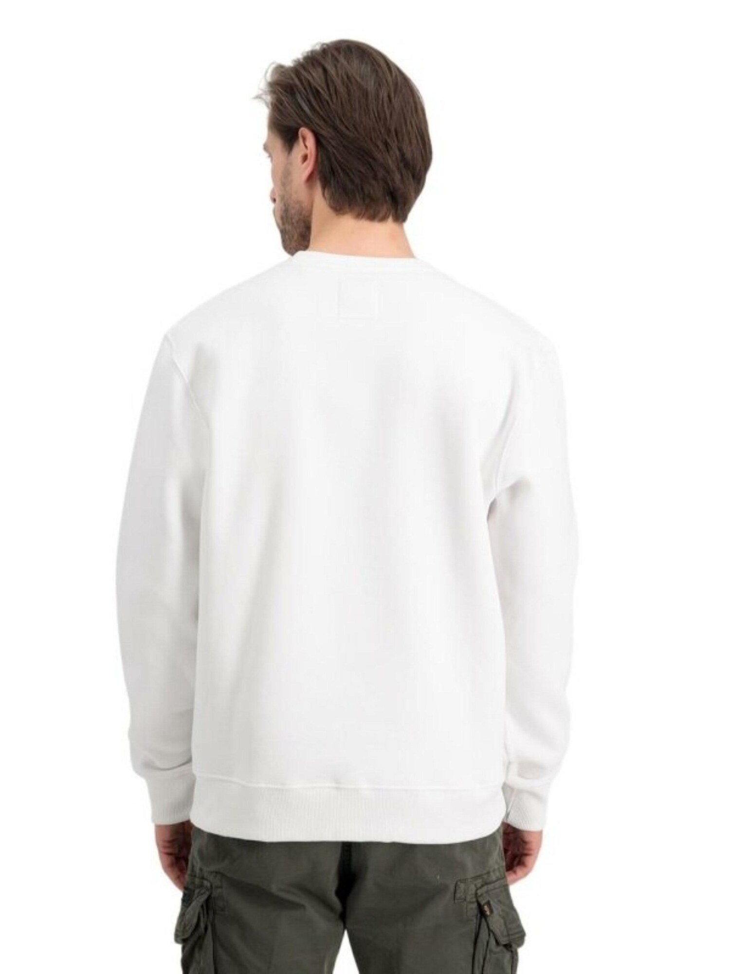 ALPHA INDUSTRIES Mikina 'Basic Small Logo'  biela (obrázok 3)