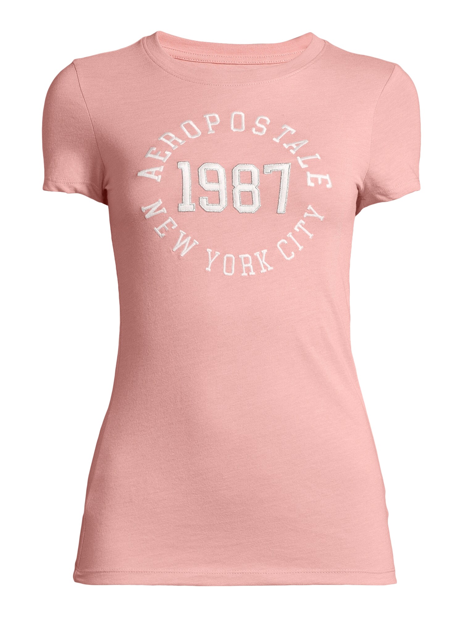 AÉROPOSTALE Póló 'JKI 1987'  rózsaszín / fehér akciós termékkép 1