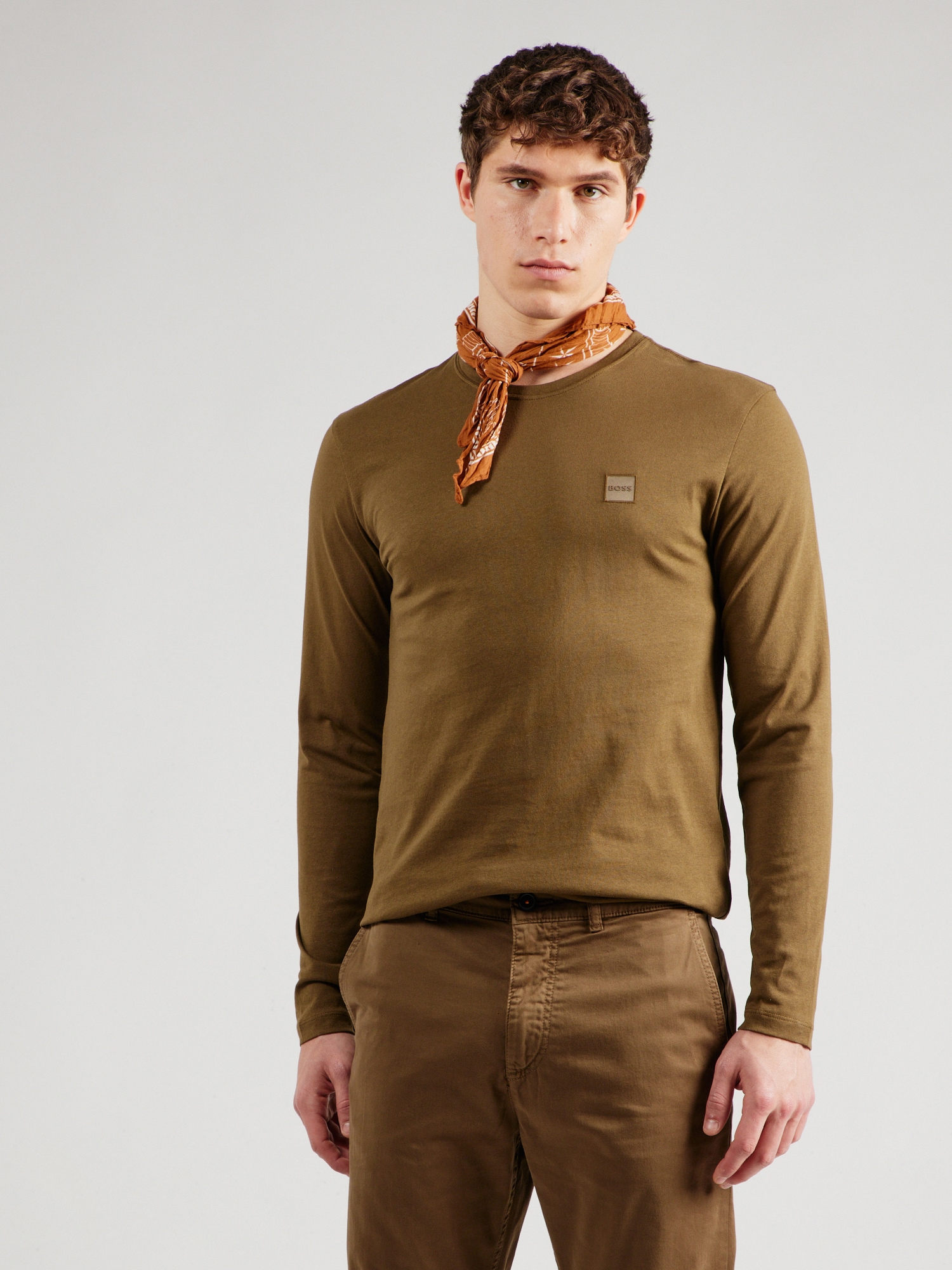 BOSS Póló 'Tacks'  khaki termék 2. képe
