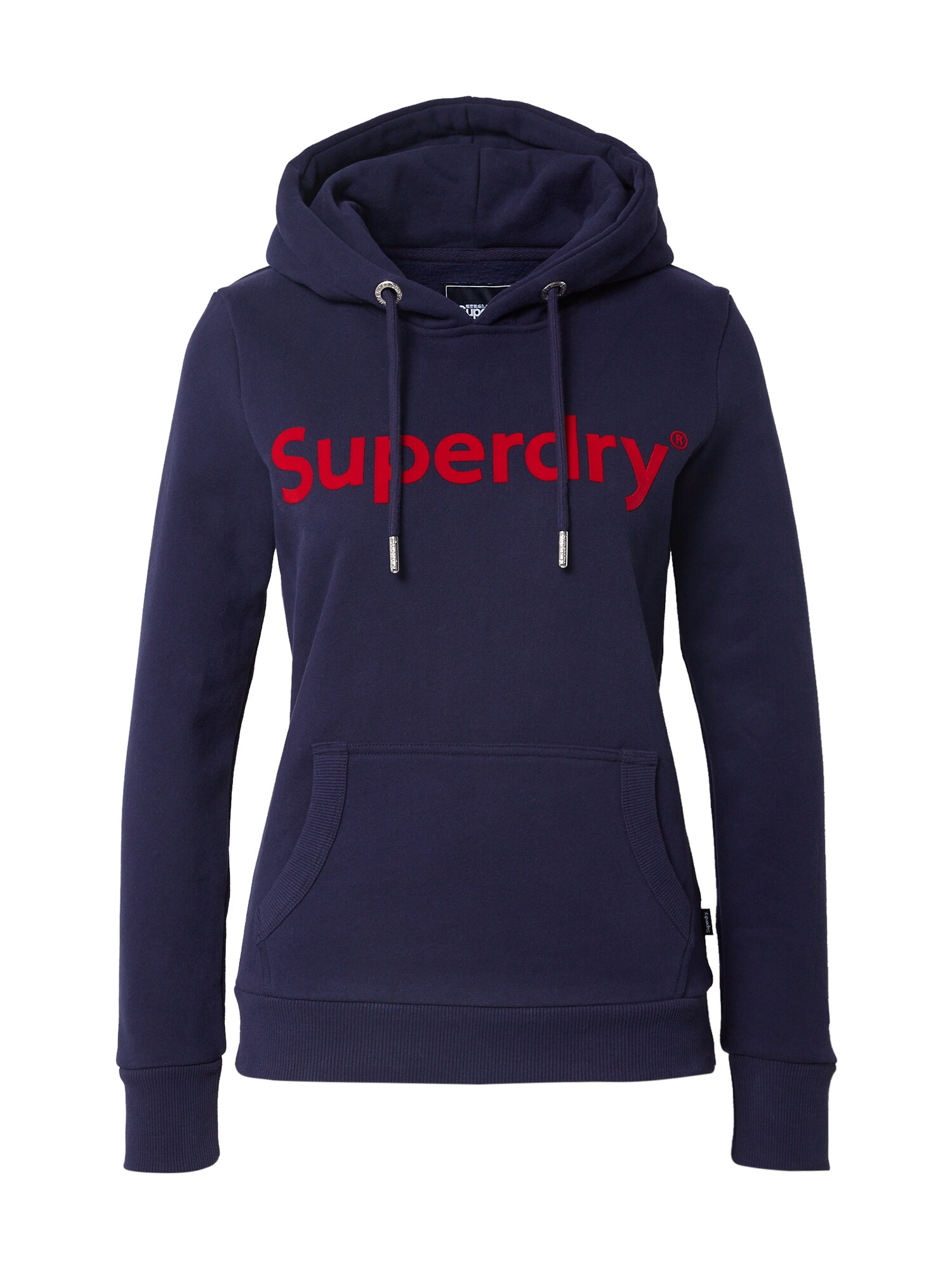 Superdry Megztinis be užsegimo 'Registered Flock'  raudona / tamsiai mėlyna