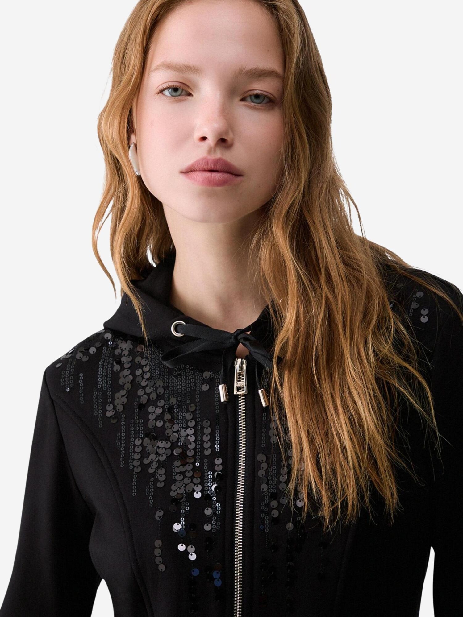 Liu Jo Sudadera con cremallera 'ECS FELPA APERTA TF6134 FS576'  negro – imagen 4