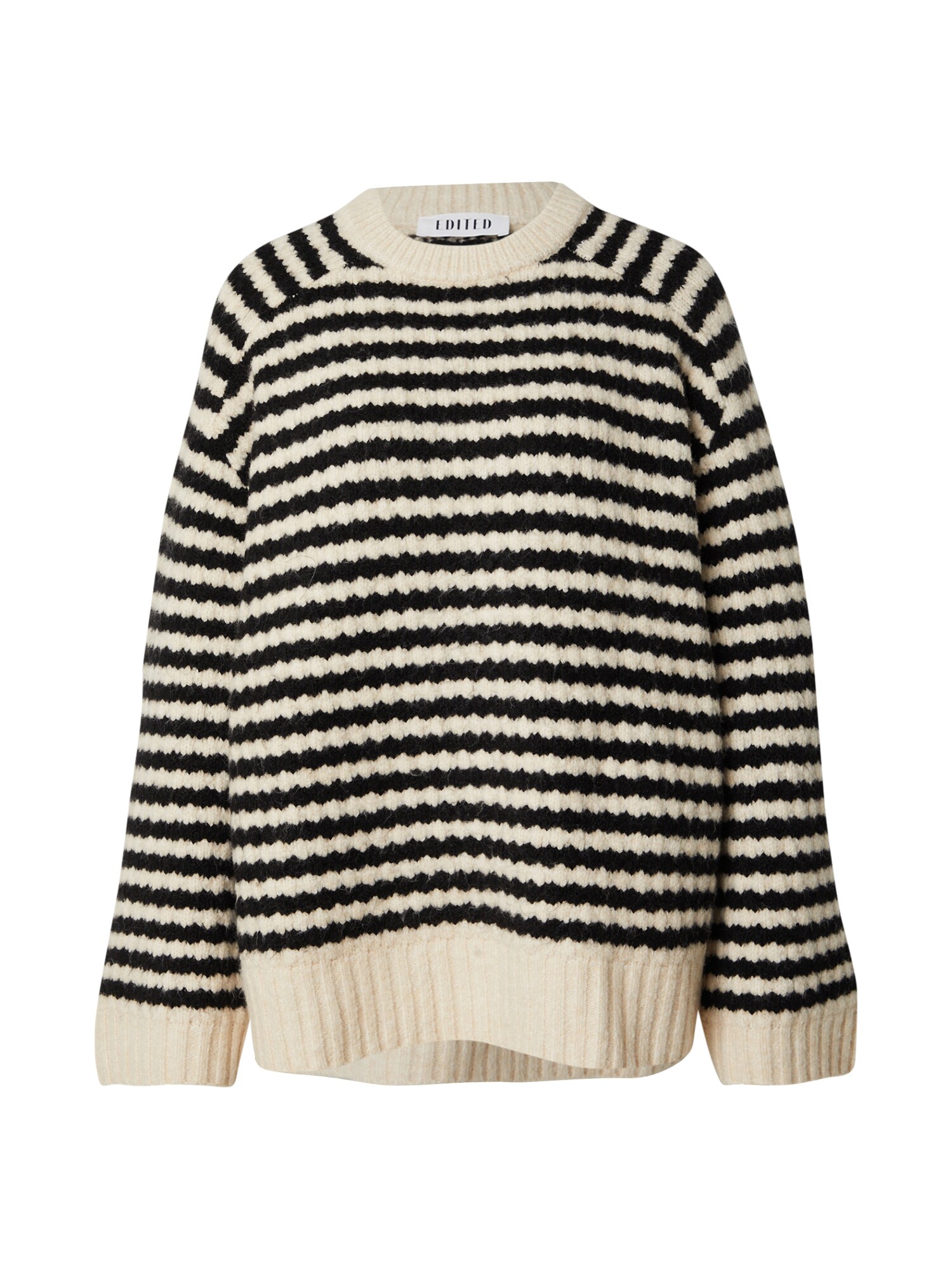 EDITED Pulover Lennon  negru / alb lână
