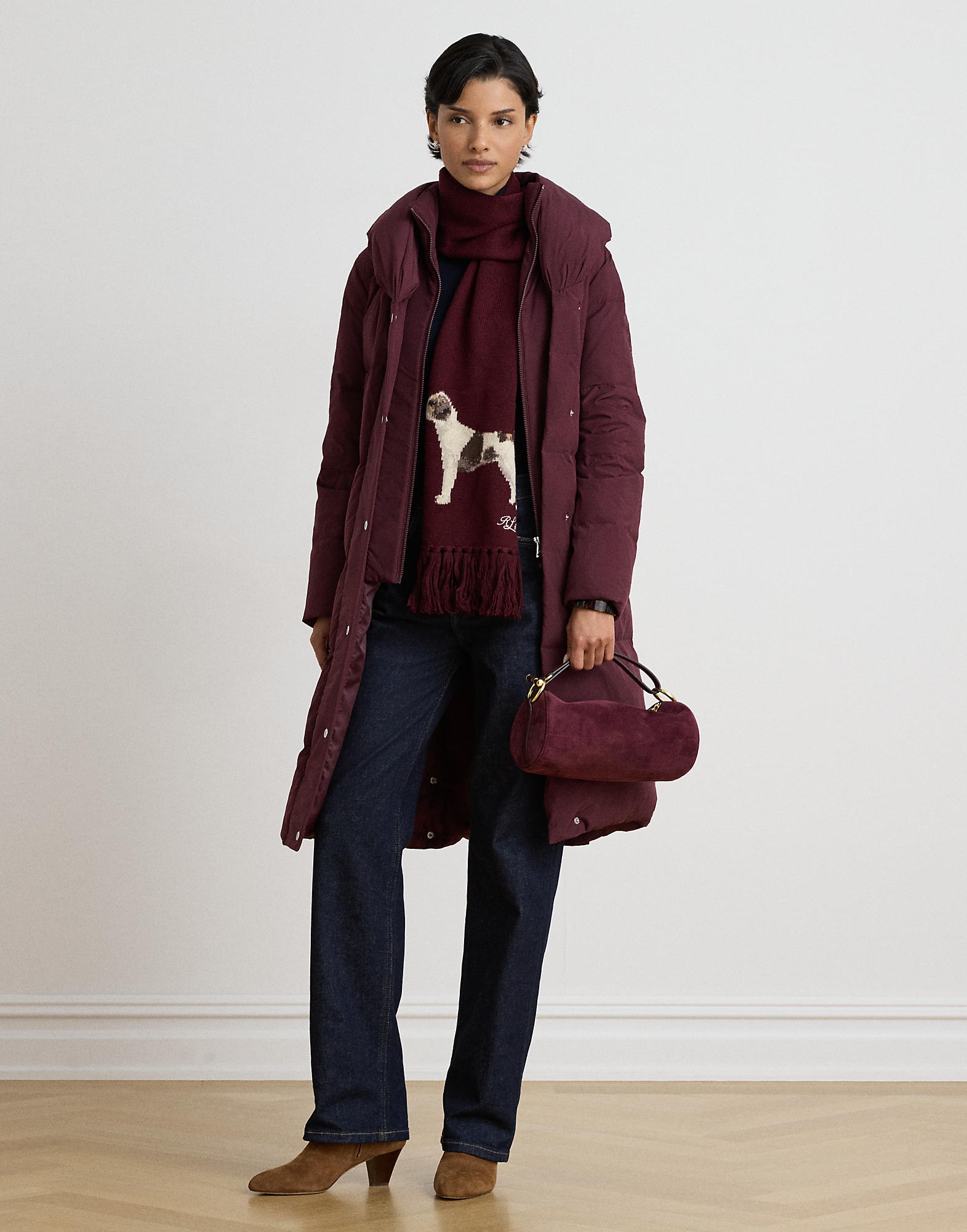 Lauren Ralph Lauren Abrigo de invierno rojo carmesí – imagen 2