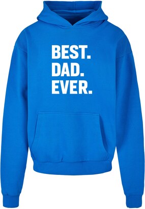 Merchcode Sweatshirt ‘Fathers Day – Best Dad Ever’ Kobaltblauw / Wit