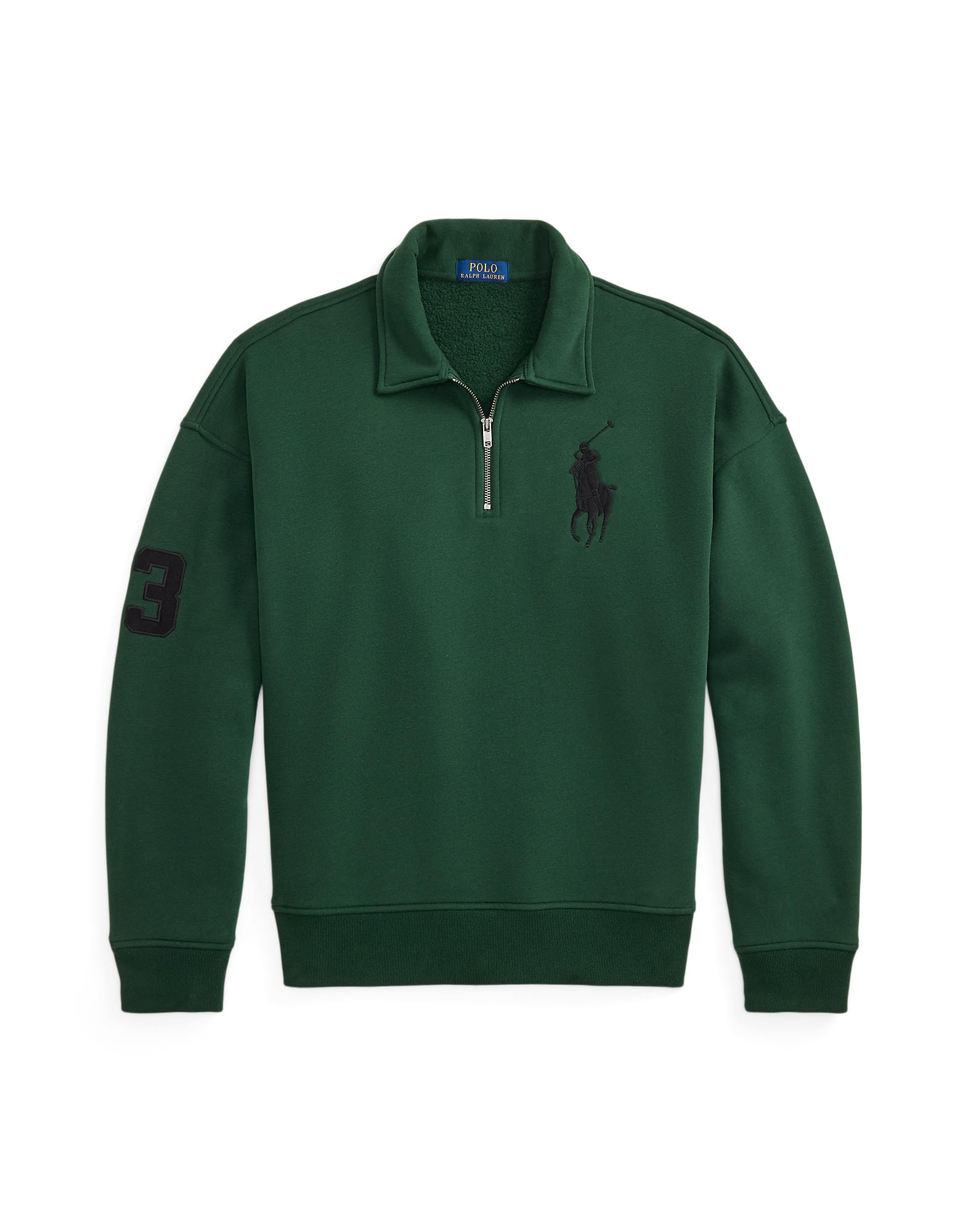 Polo Ralph Lauren Sweater majica tamno zelena / crna