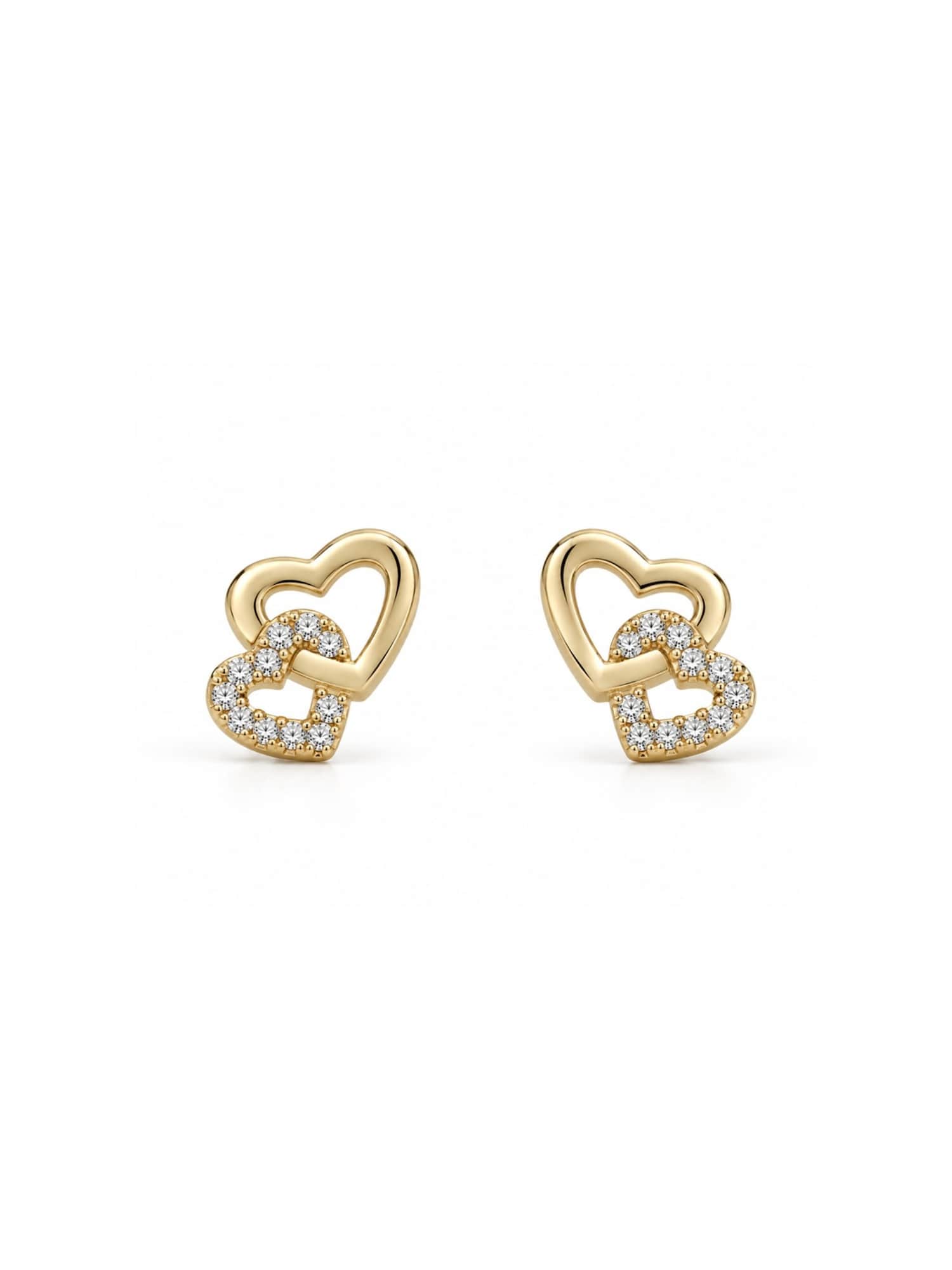 Örhängen 'Connected Heart Studs'