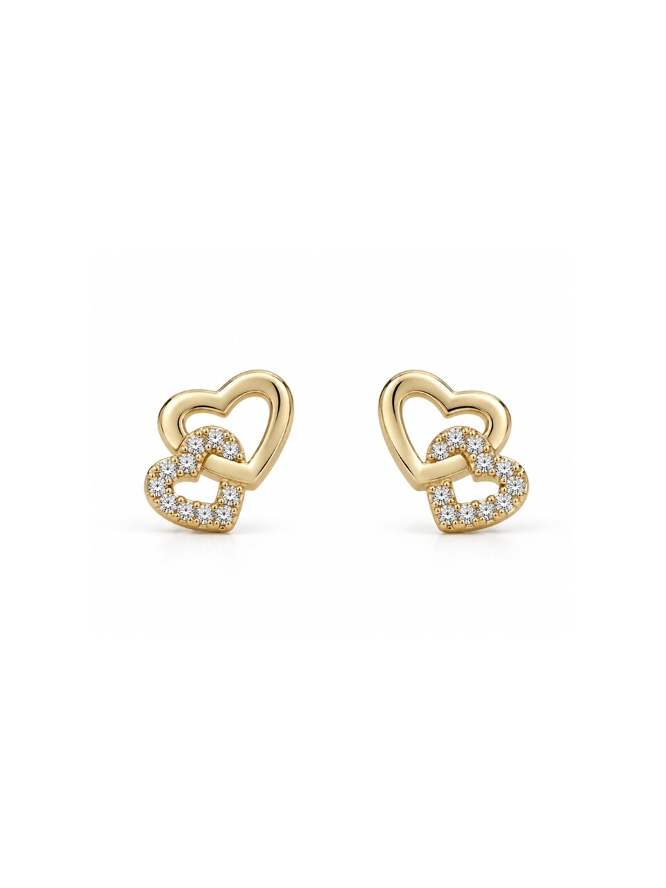 Örhängen 'Connected Heart Studs'