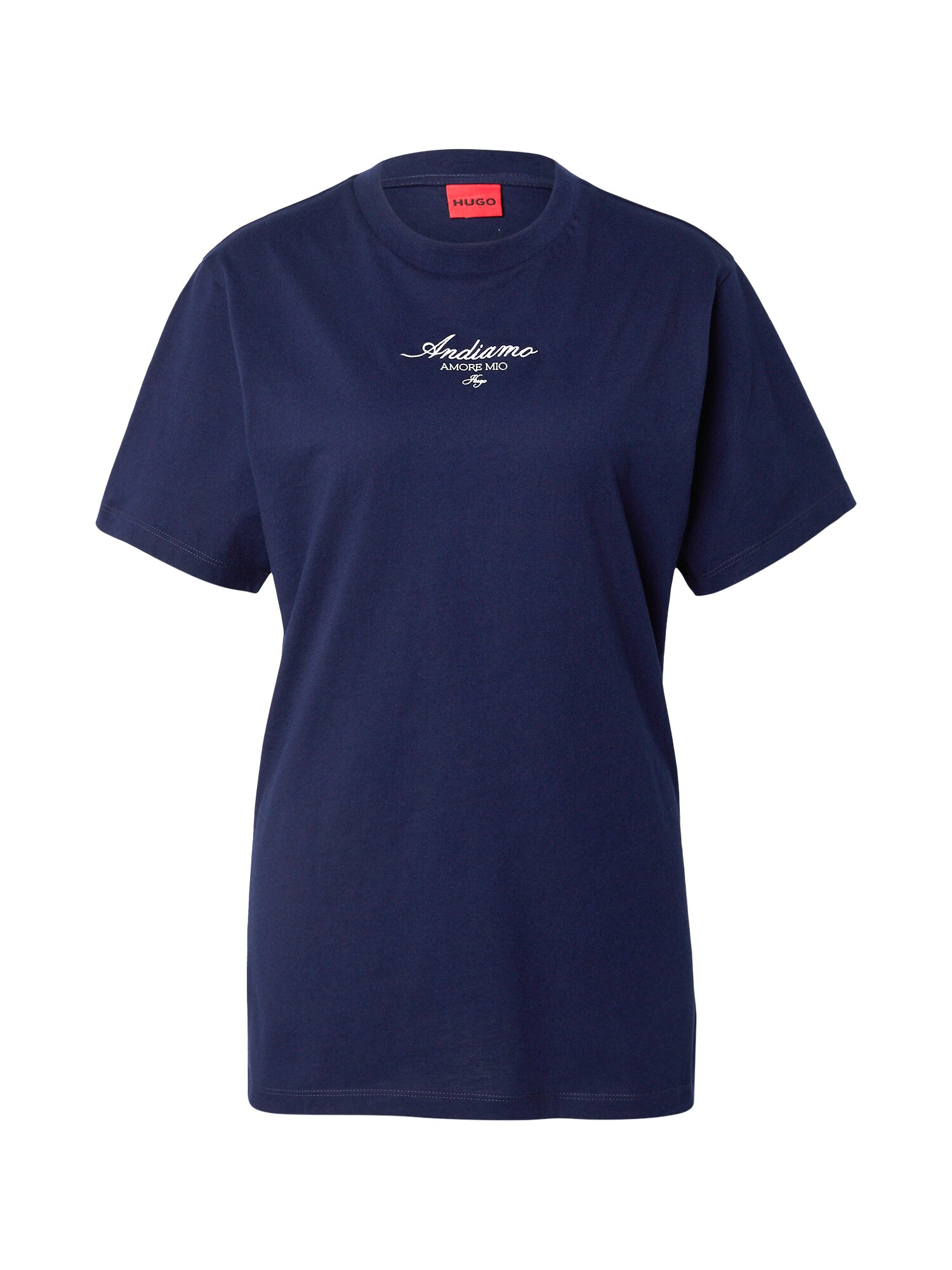 HUGO Tricou  safir / alb