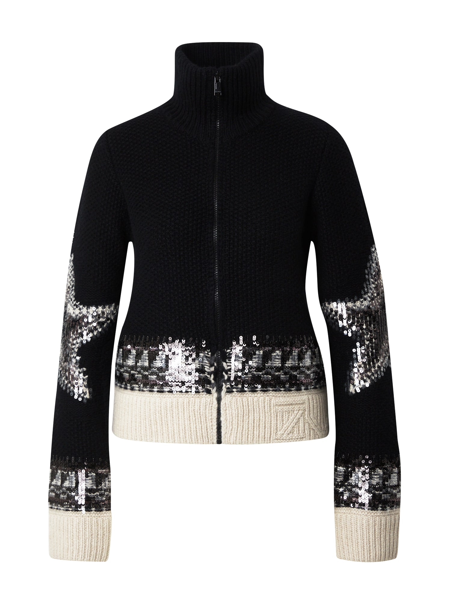 Zadig & Voltaire Kardigán 'CHRISTA'  béžová / čierna