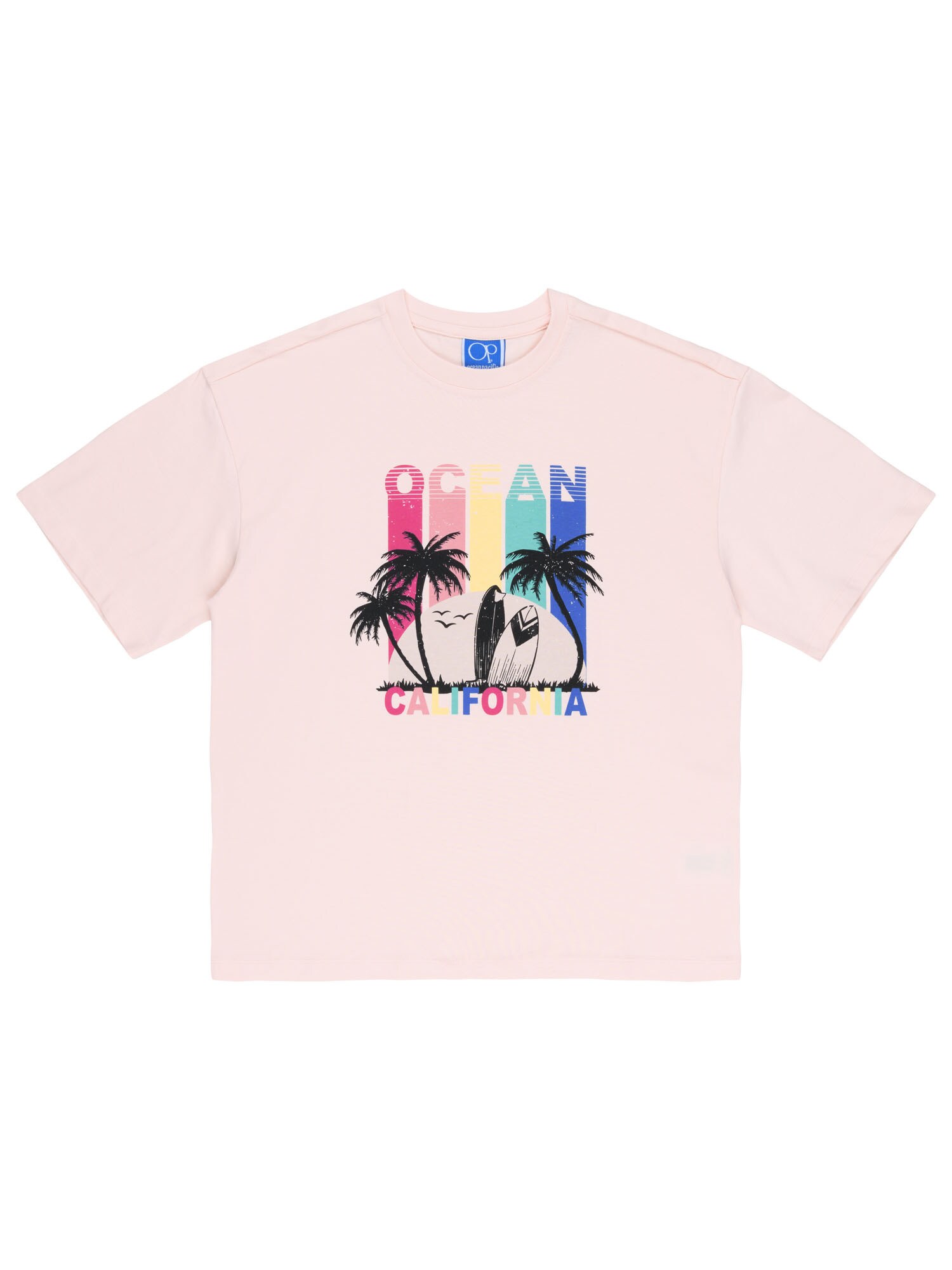 Ocean Pacific Tricou Gisborne albastru / roz / roz / negru