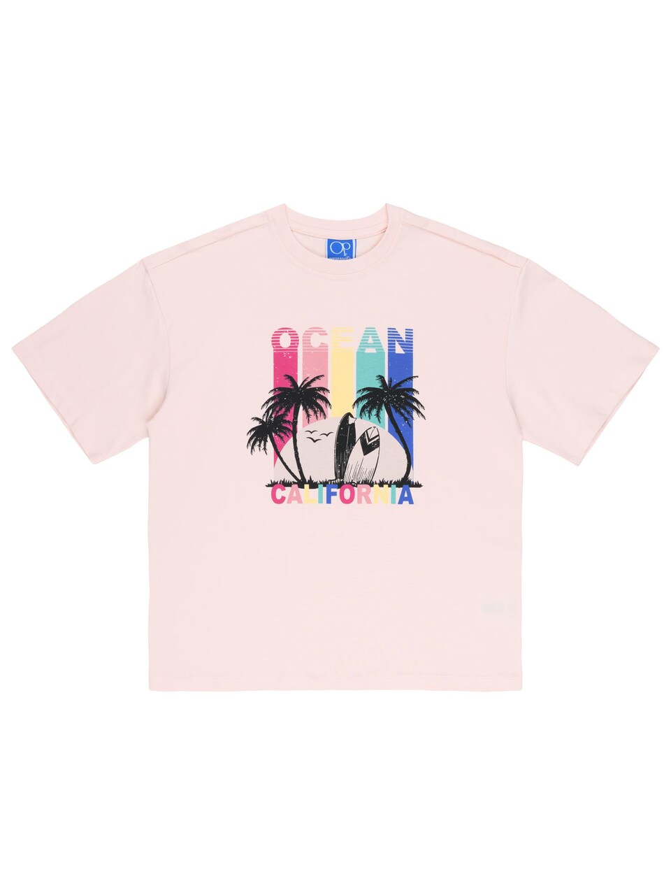 T-shirt 'Gisborne' blå / rosa / rosa
