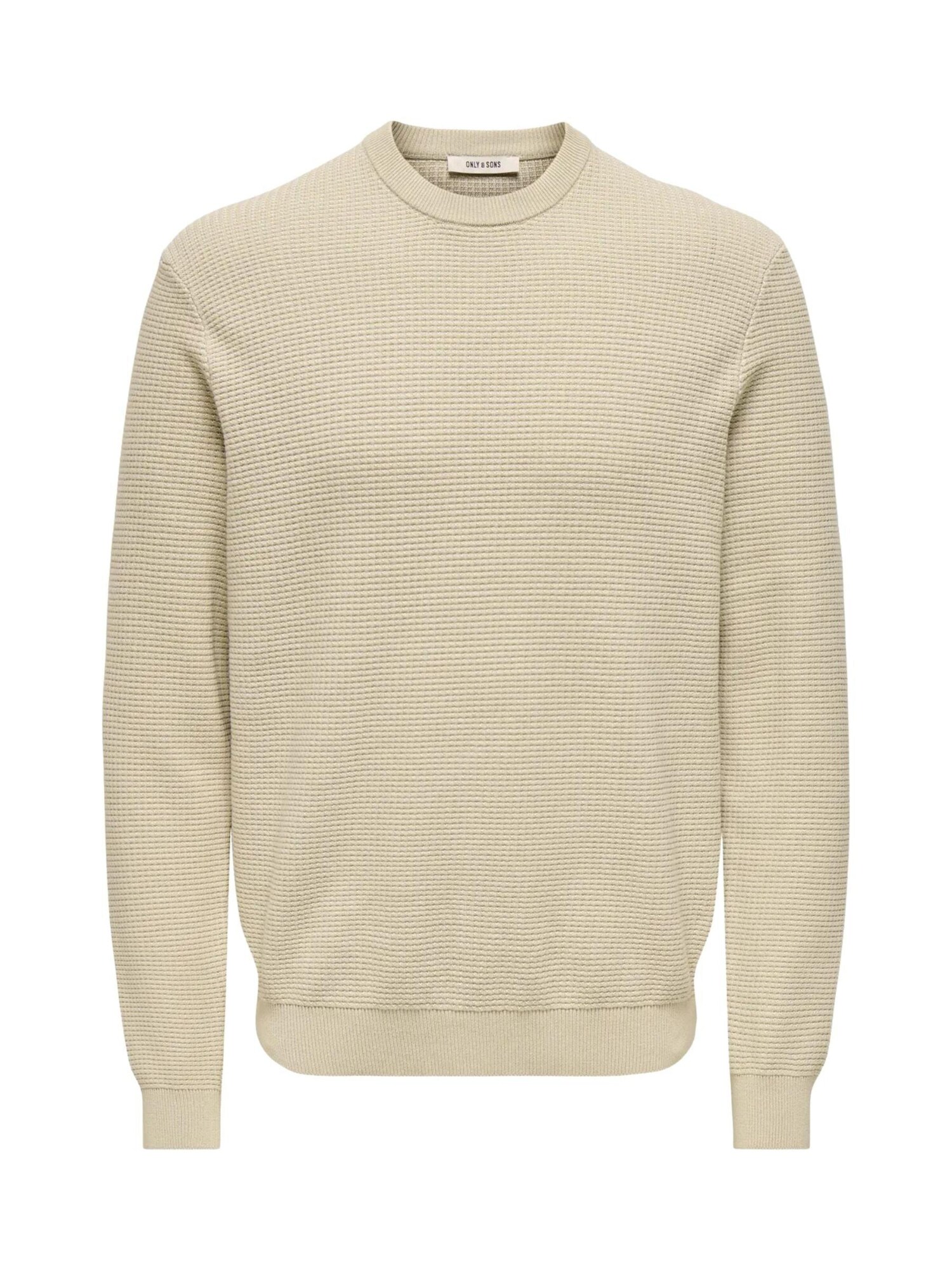 Only & Sons Jersey 'ONLY & SONS ONSDAVE REG LS CREW NECK KNIT NOOS MAGLIONCINO'  beige