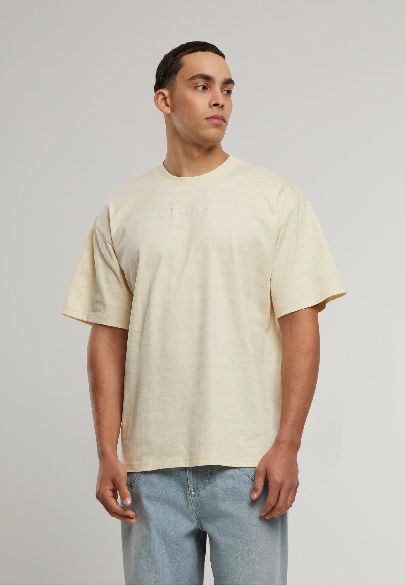 Karl Kani Camiseta beige / amarillo pastel – imagen 3