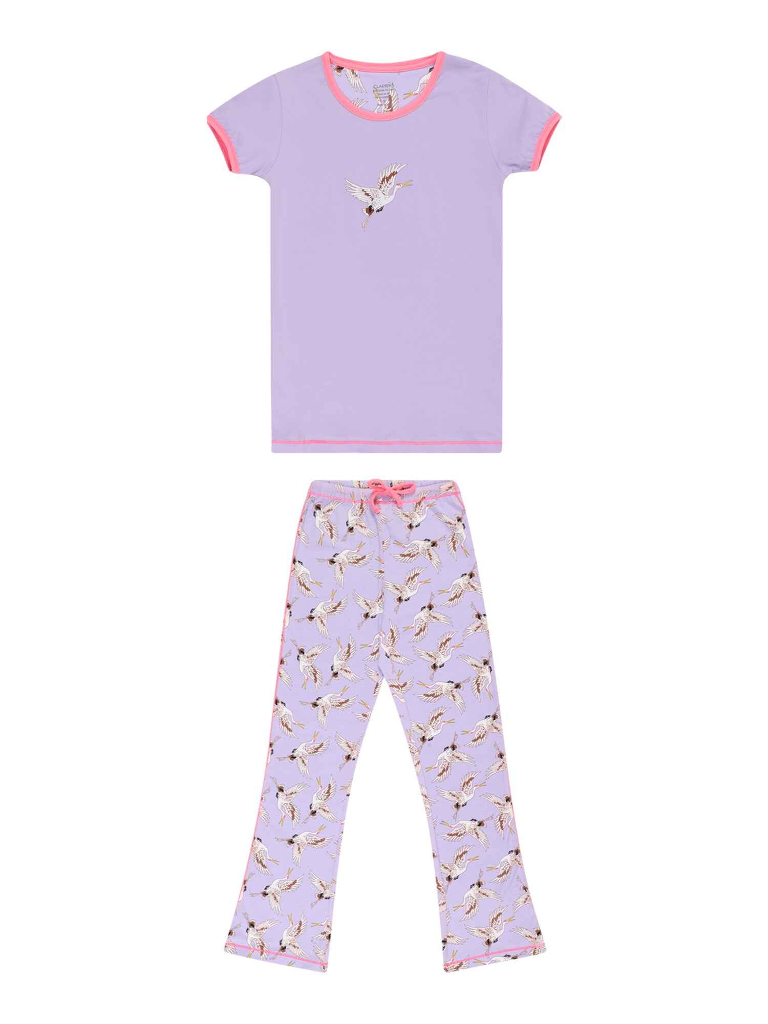 Claesen's Pidžama set  smeđa / ljubičasta / roza / bijela