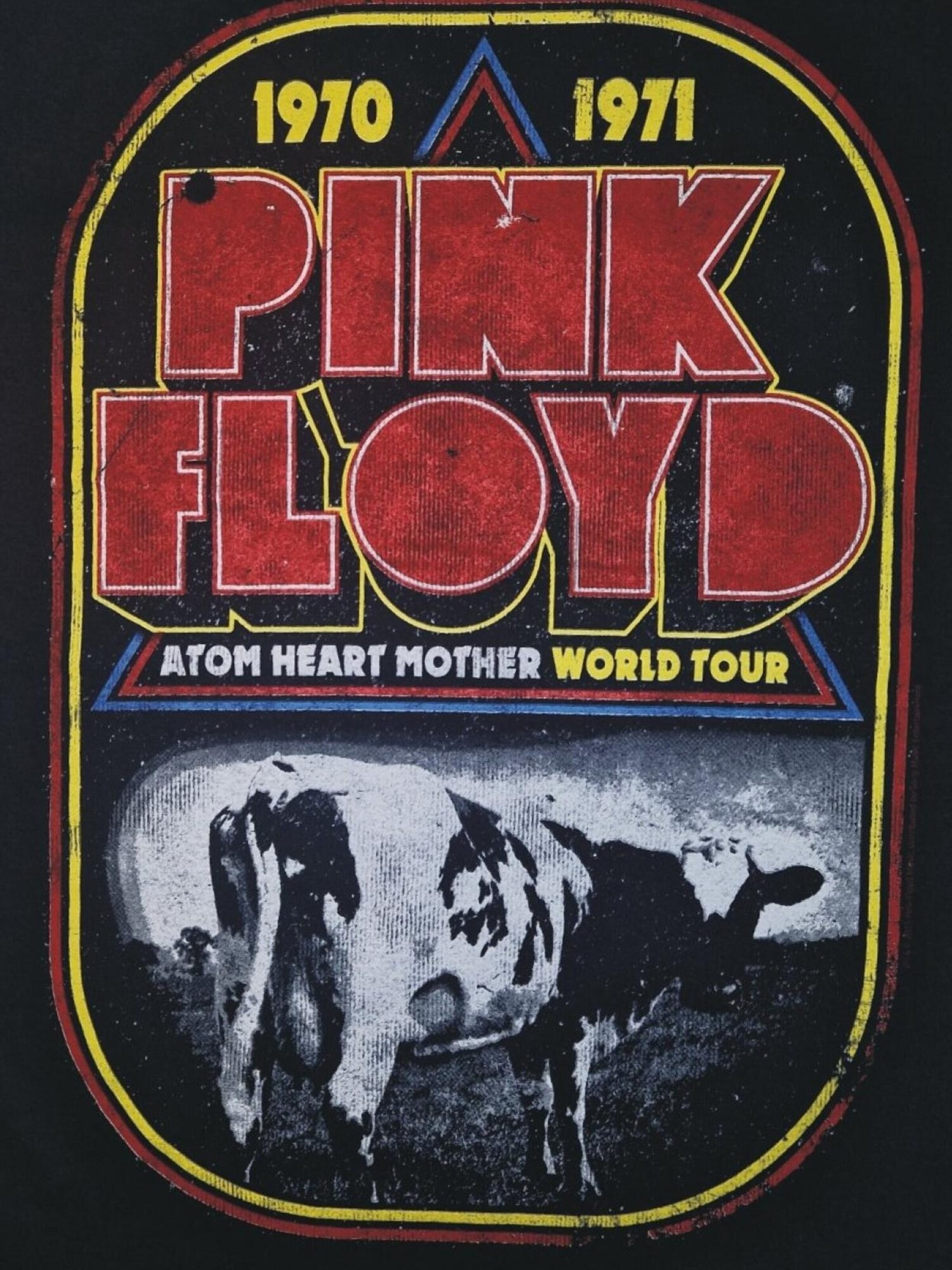 Pink Floyd Camiseta 'Pink Floyd Atom Heart Tour T-Shirt'  negro – imagen 4