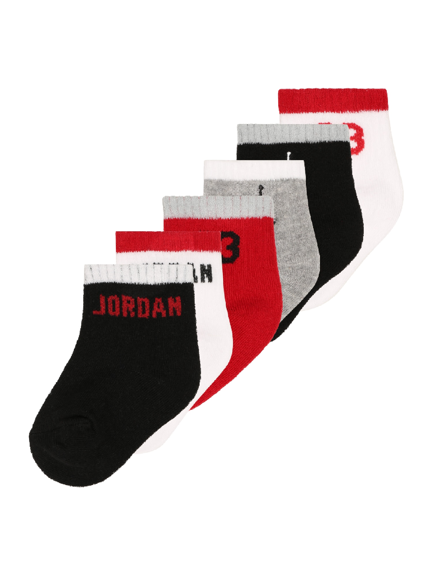 Jordan Nogavice  siva / rdeča / črna / bela