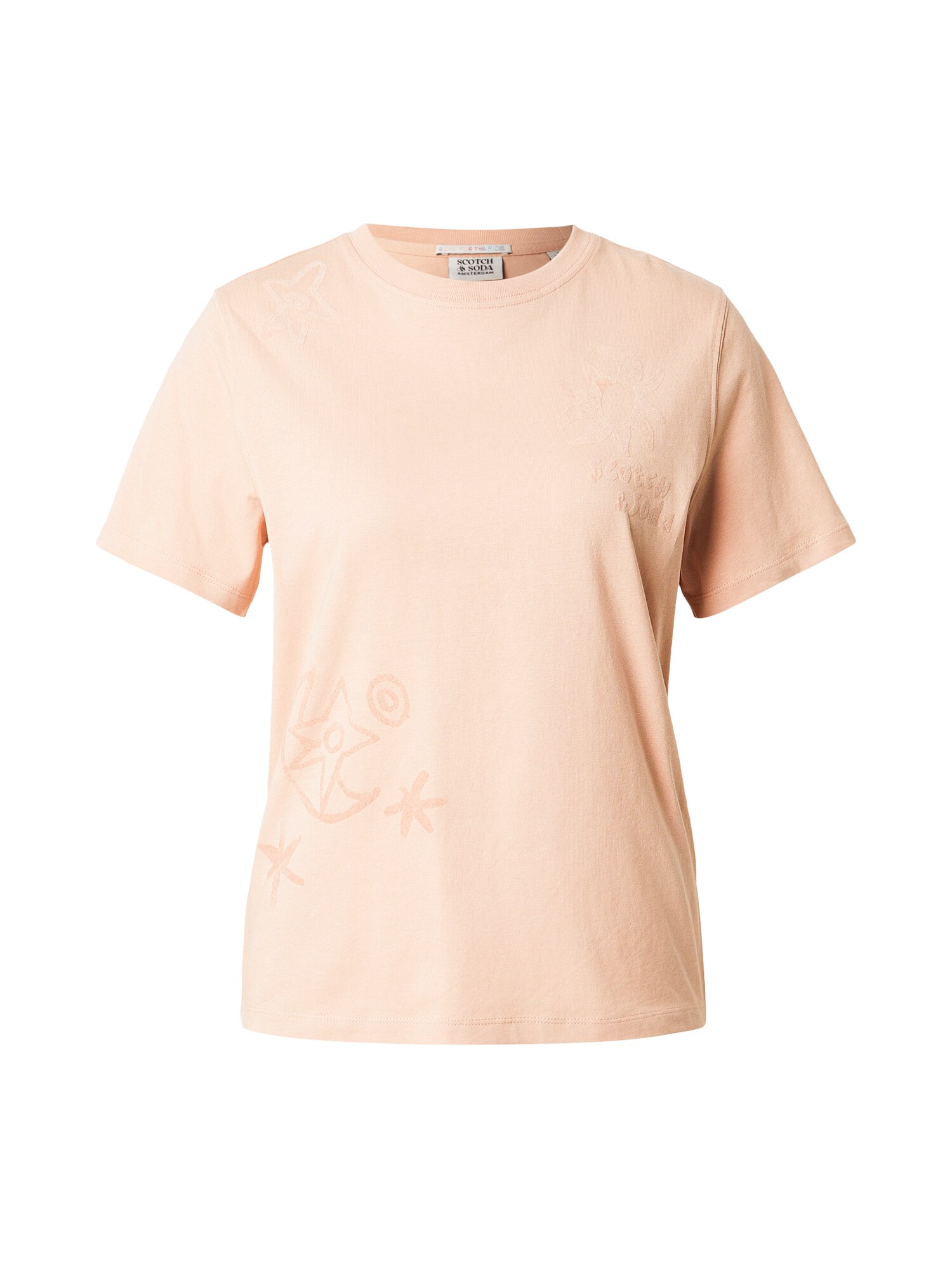 SCOTCH & SODA Tricou  culoarea pielii / roz pudră