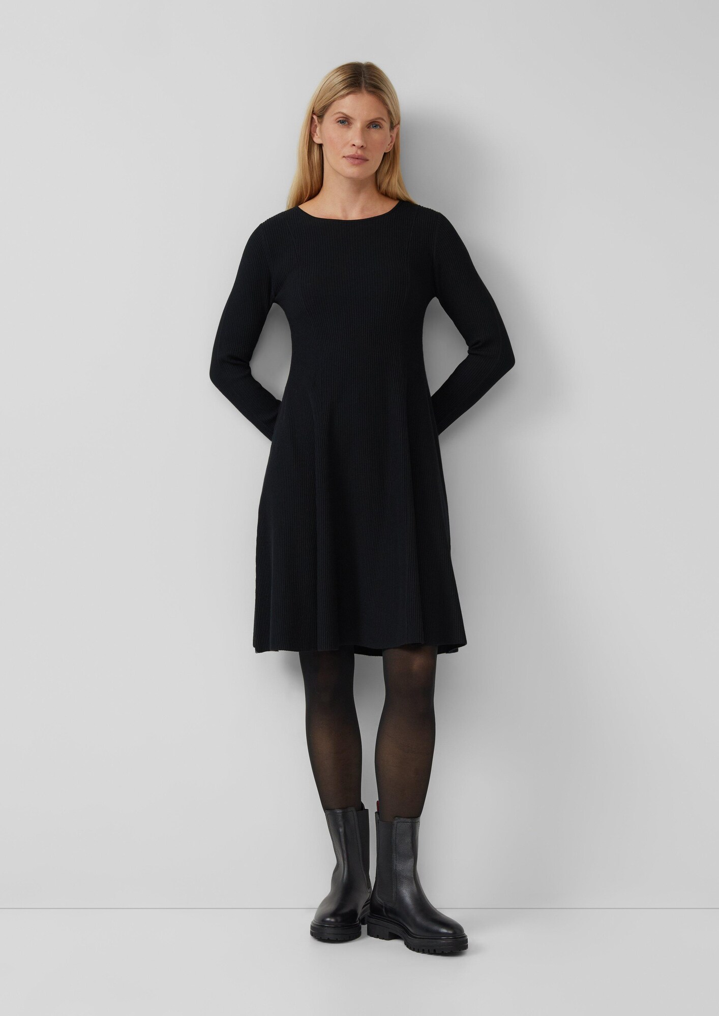 s.Oliver BLACK LABEL Pletené šaty čierna (obrázok 4)