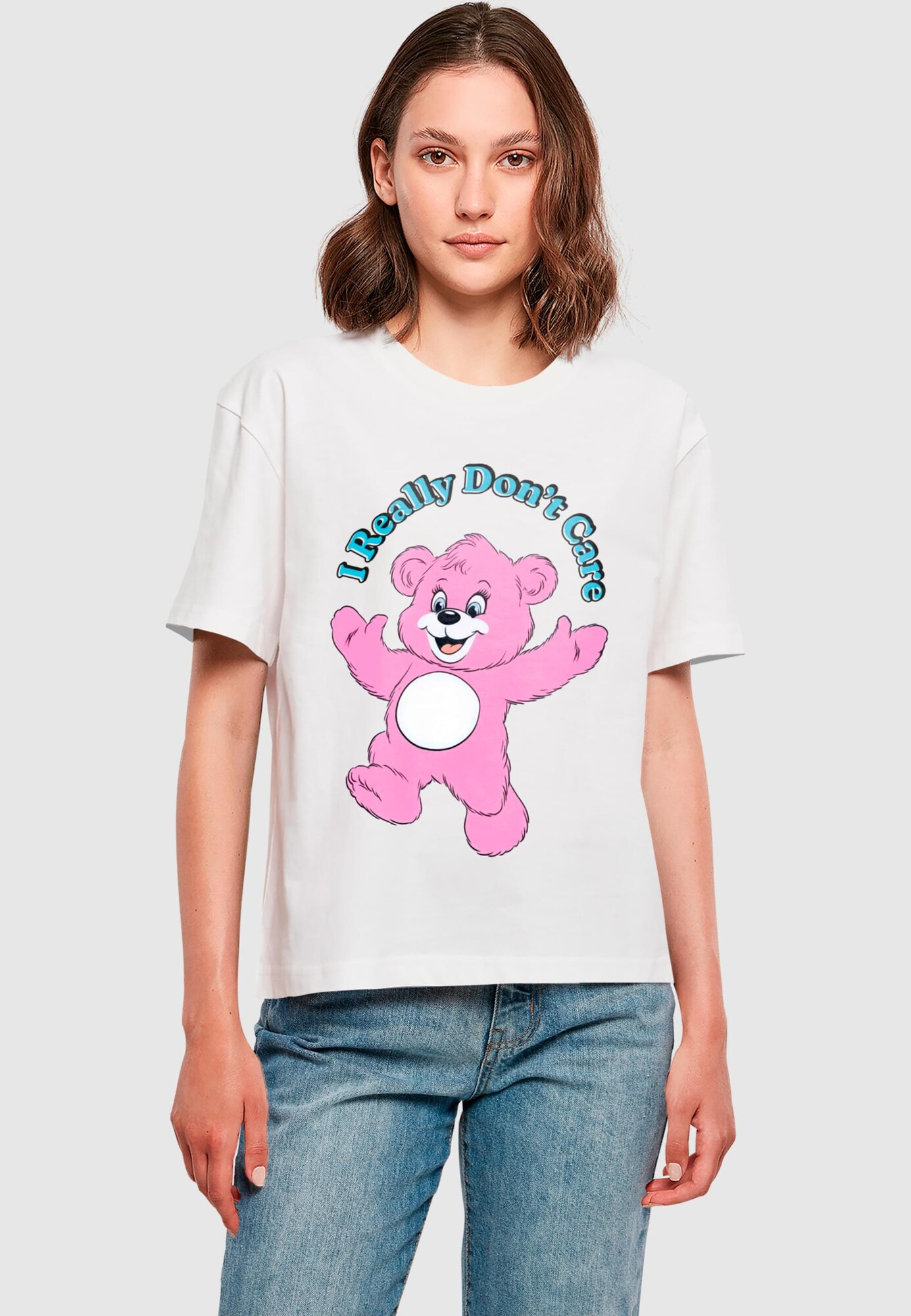 Thumbnail - T-Shirt 'Really Don't Care Pink Bear'