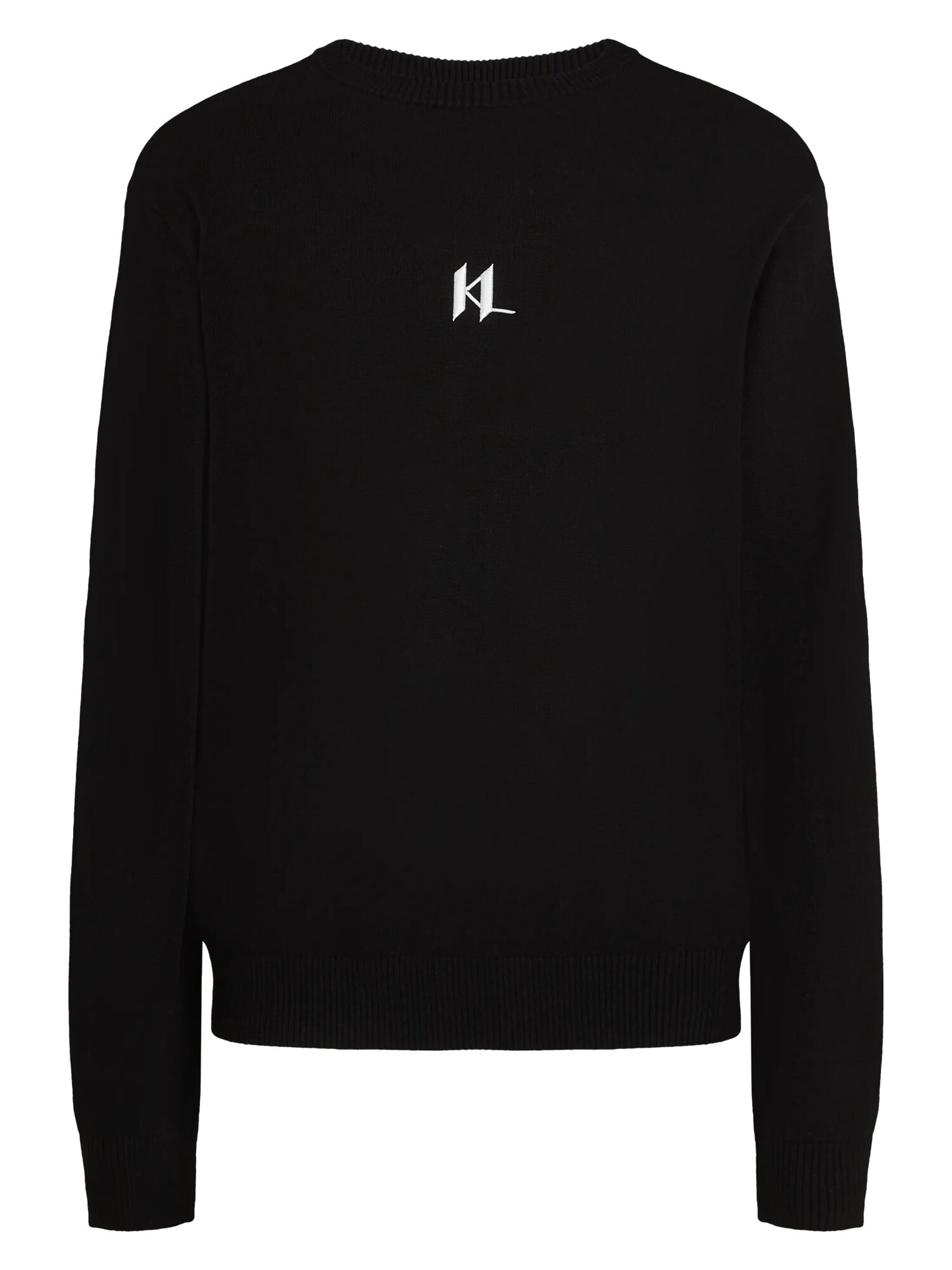 Karl Lagerfeld Pulover negru / alb