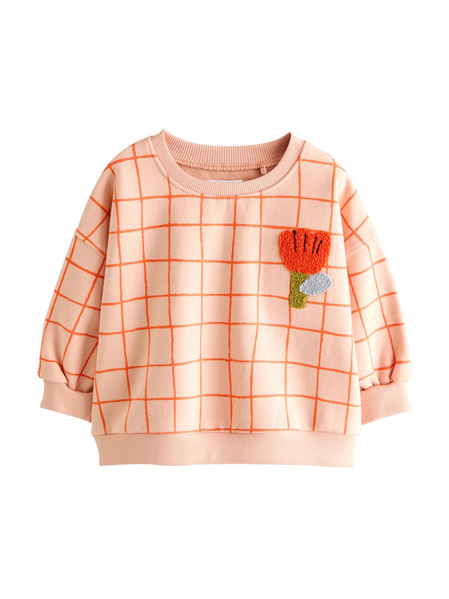 Next Bluză de molton  portocaliu închis / roz pudră