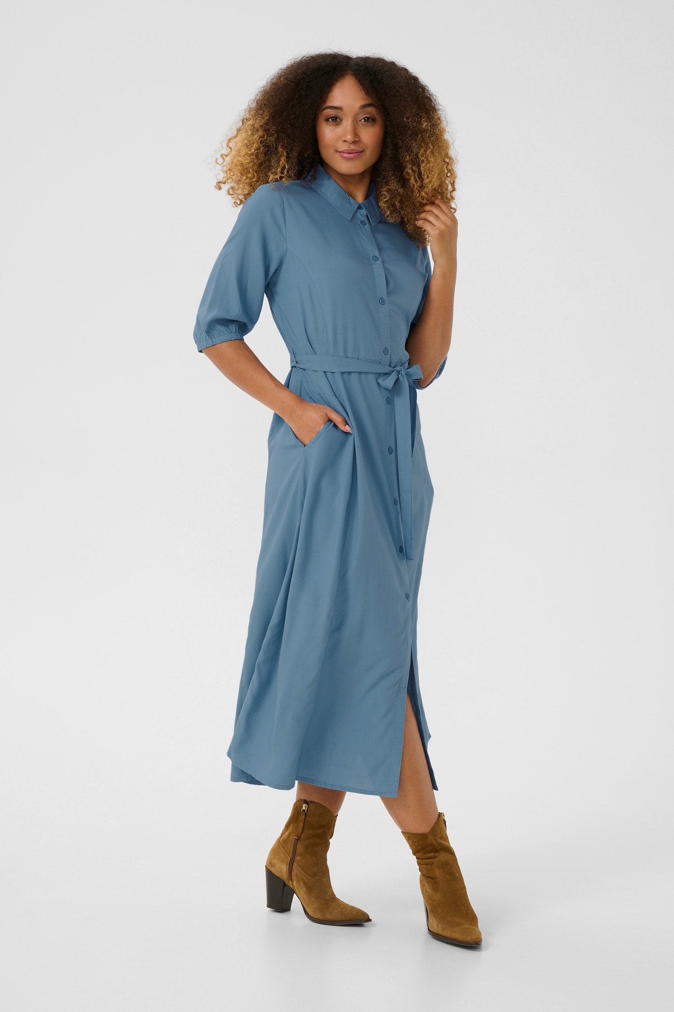 Thumbnail - Cream Kleid Tiah