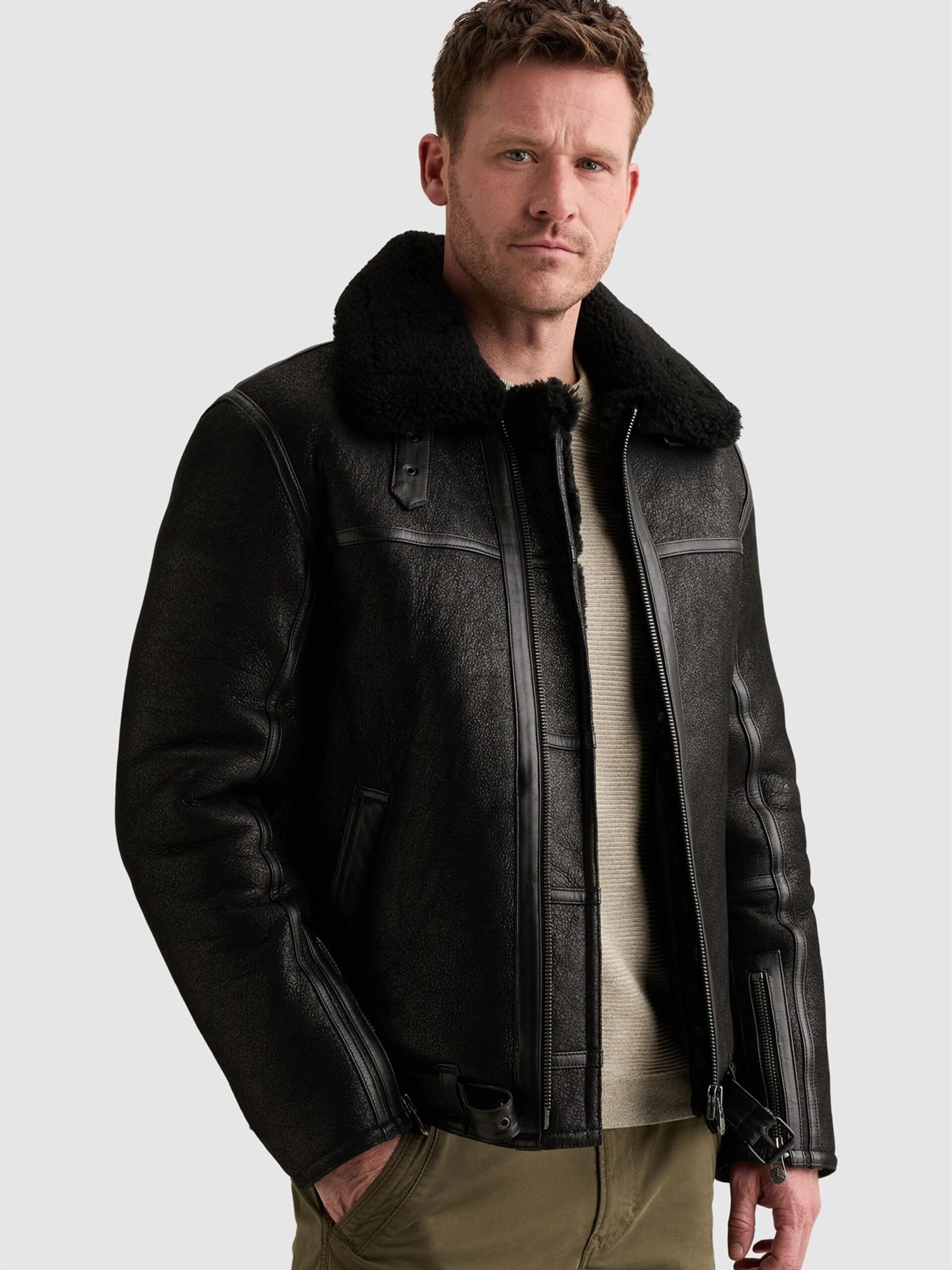 PME Legend Övergångsjacka 'PME Legend Nightflight leather jacket' herr