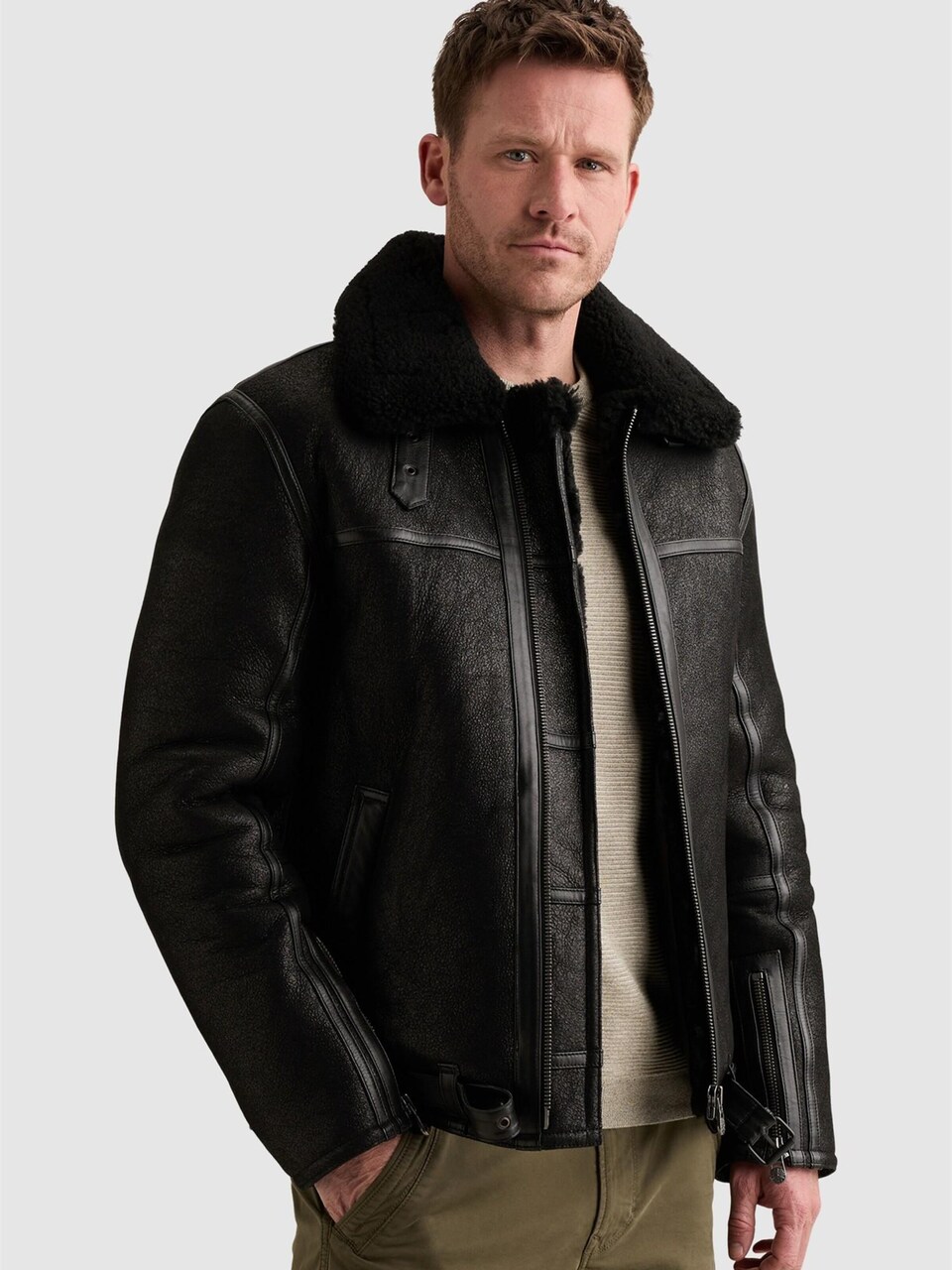 Övergångsjacka 'PME Legend Nightflight leather jacket'