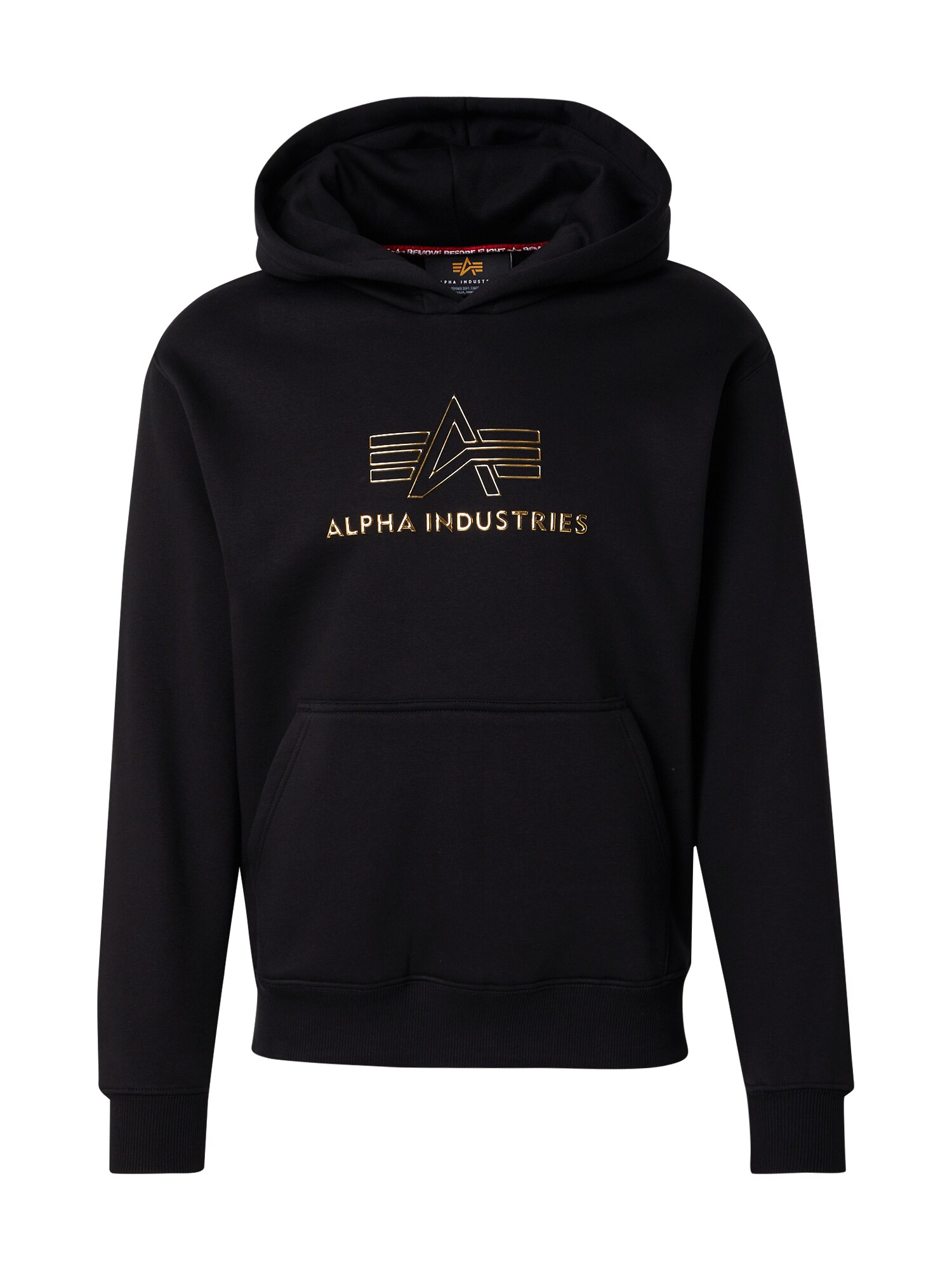 ALPHA INDUSTRIES Mikina  zlatá / čierna