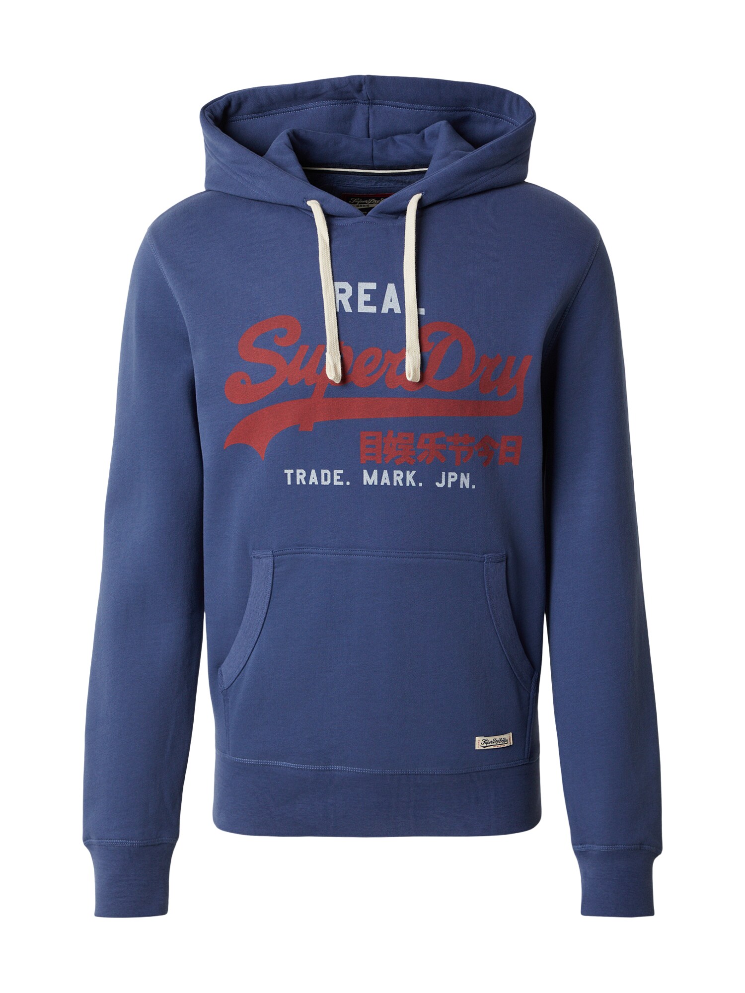 Superdry & Co Bluză de molton 'ECLIPSE'  albastru fumuriu / safir / roșu bordeaux