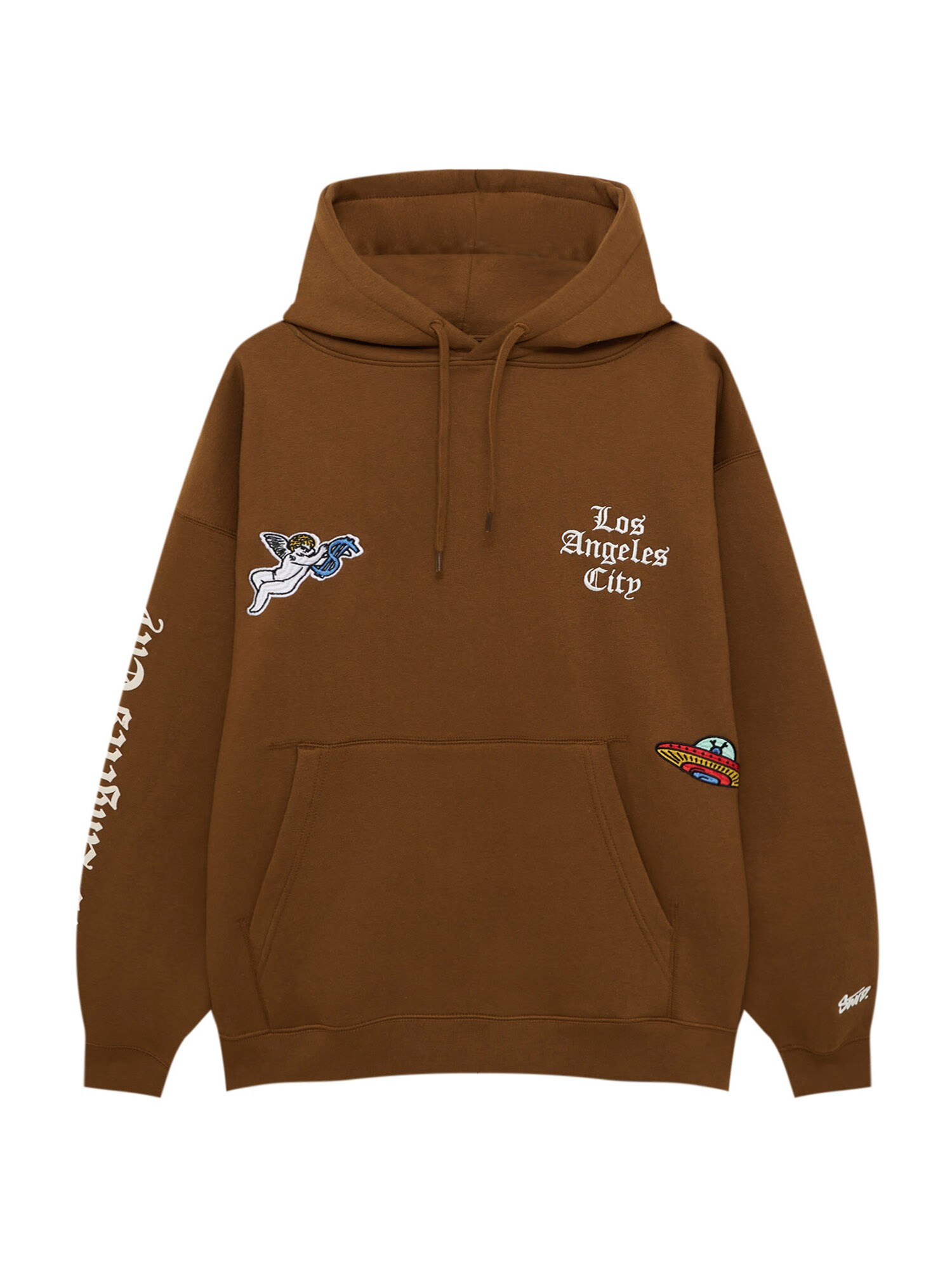 Pull&Bear Суичър  синьо / карамел / жълто / бяло