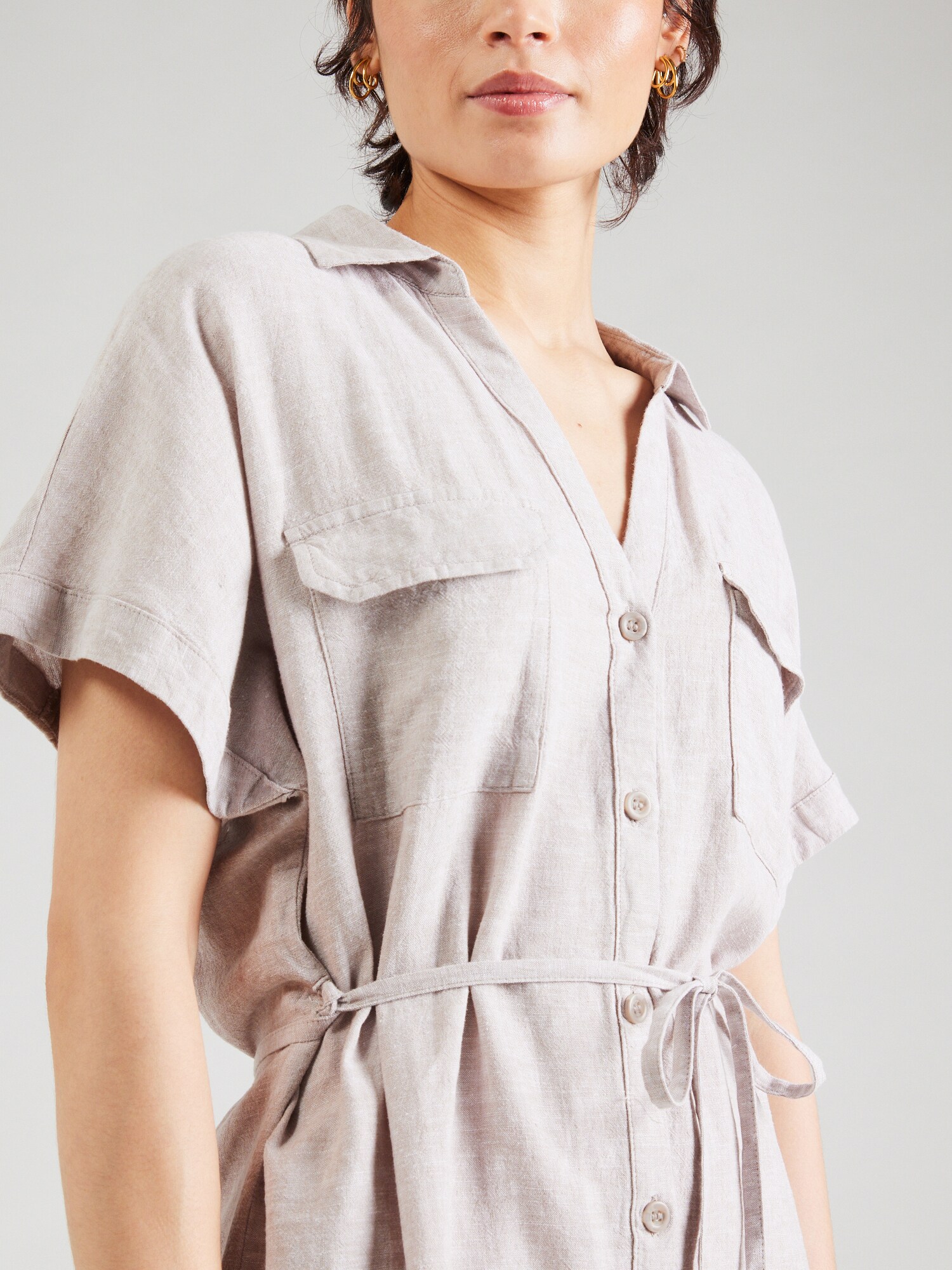 VERO MODA Košeľové šaty 'VMLinn' svetlosivá (obrázok 5)