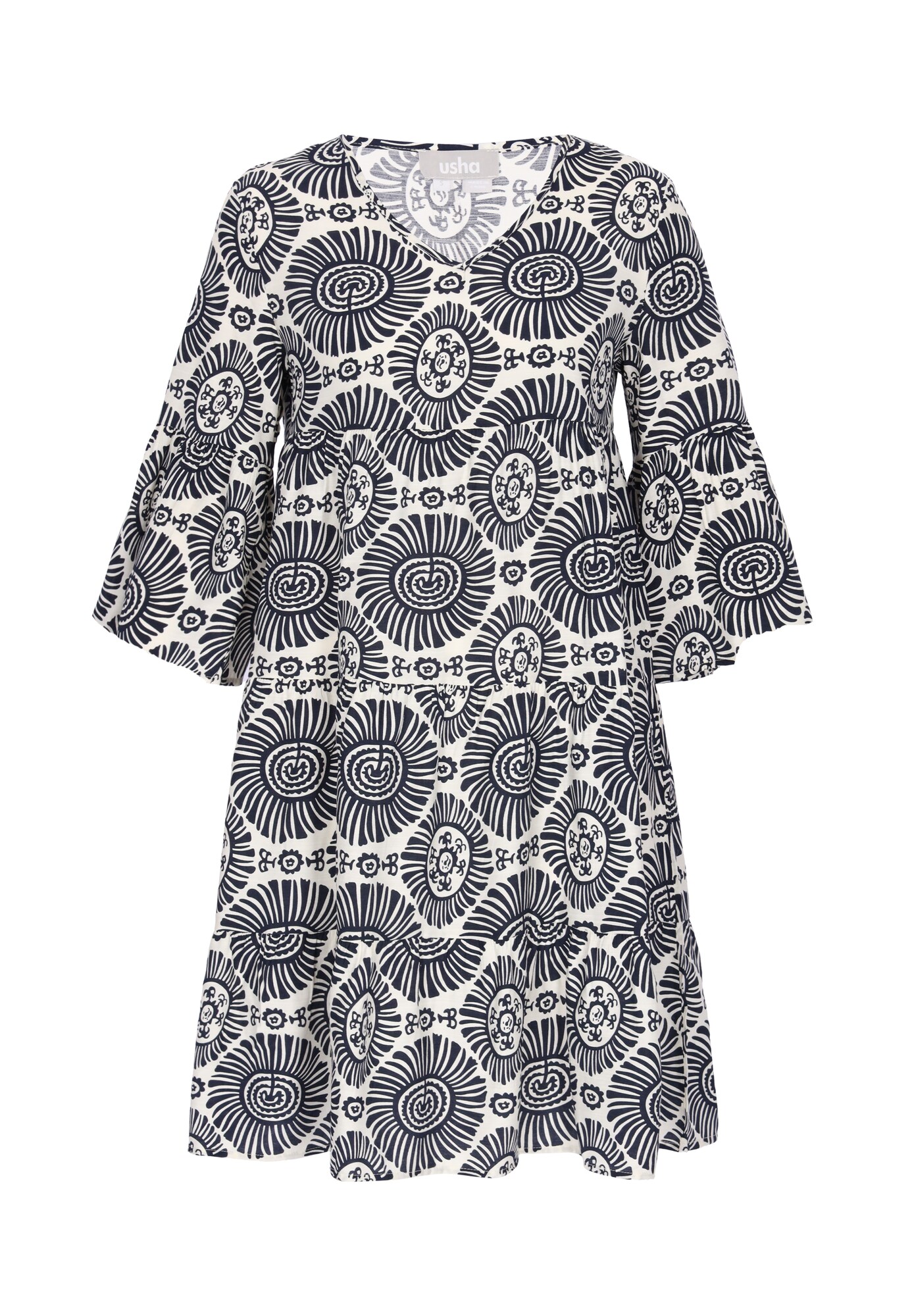 Usha Vestido  negro / blanco