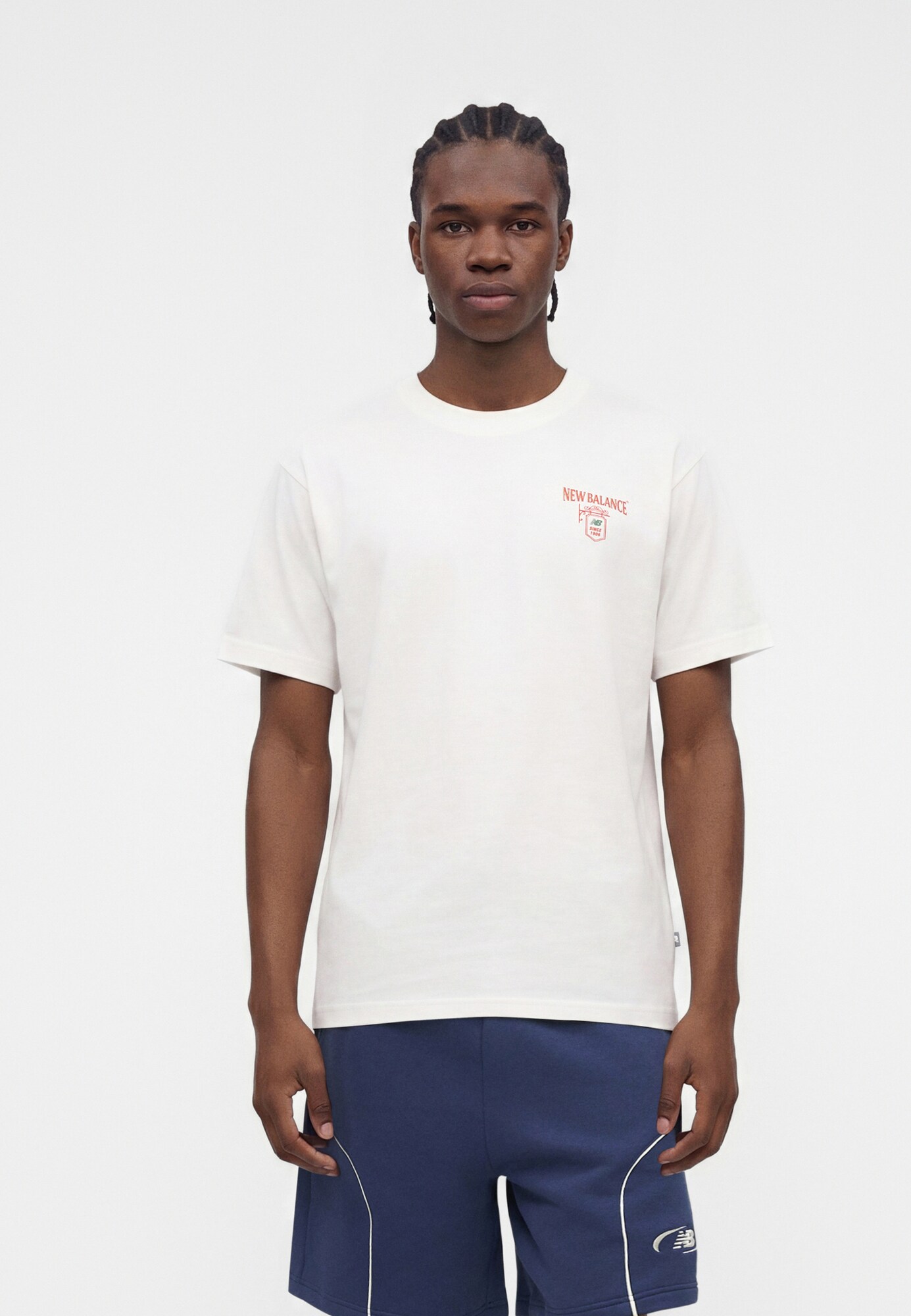 New balance Camiseta crema / verde / rojo – imagen 3