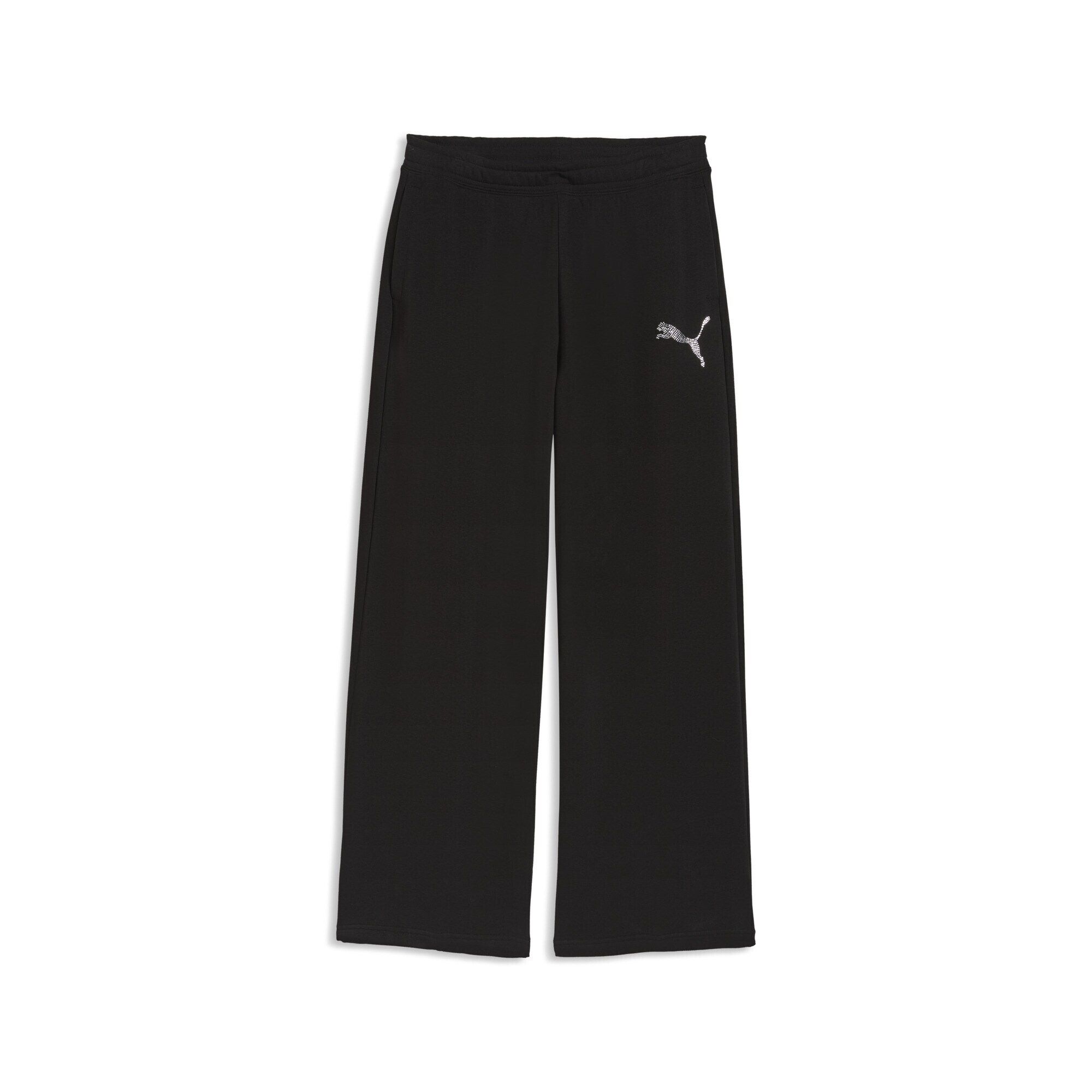 PUMA Pantaloni Essentials  negru / argintiu