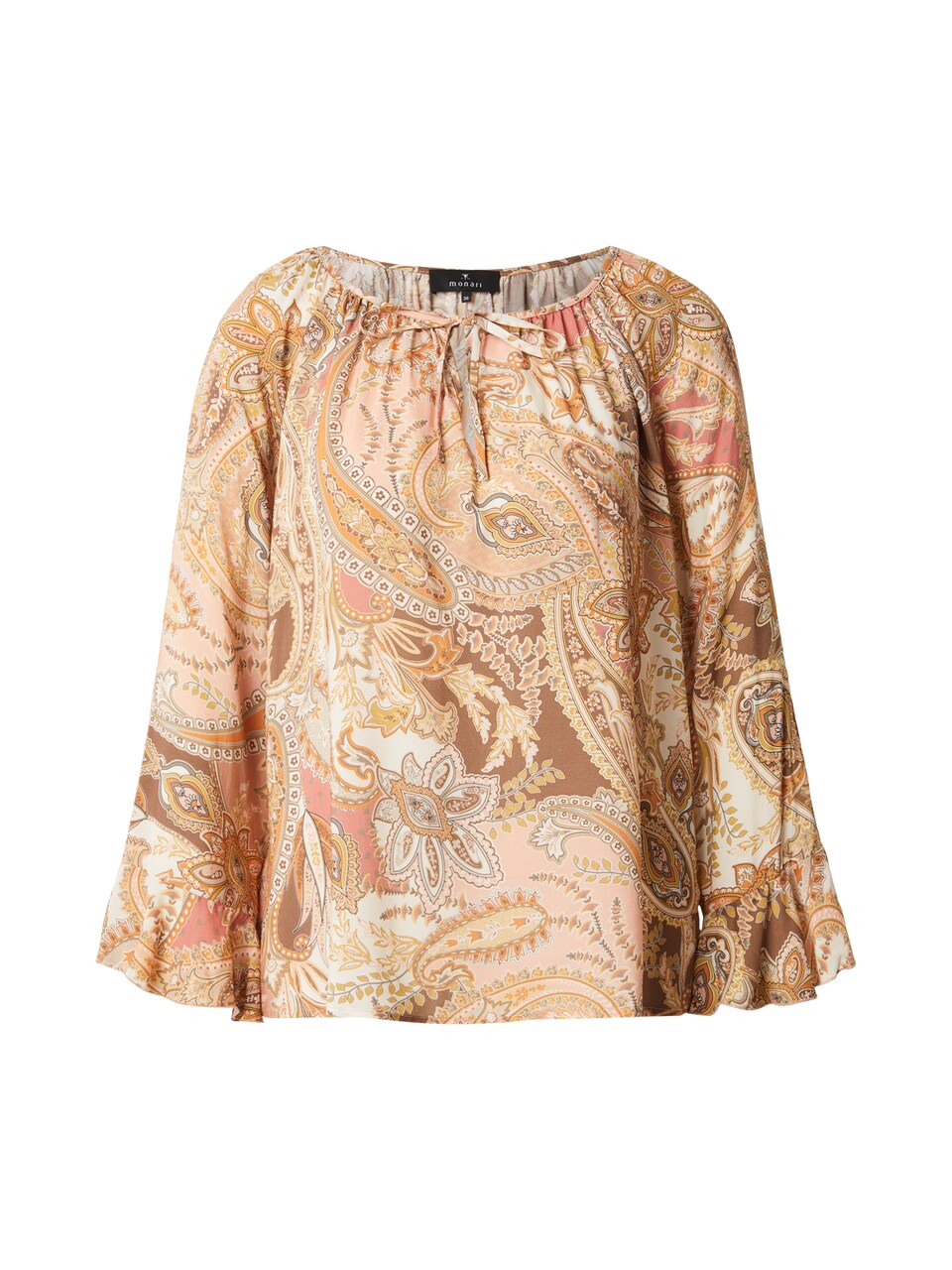 Blus kräm / umbra / orange