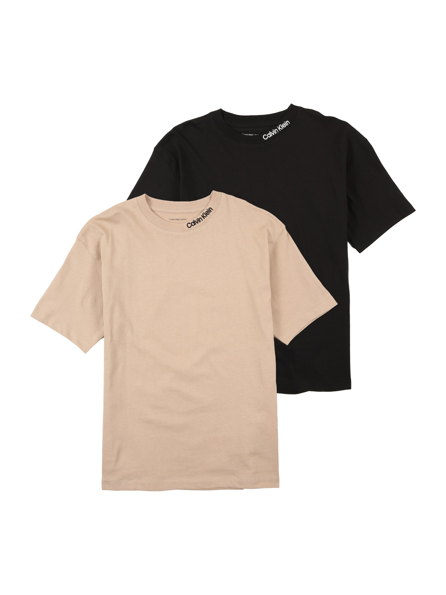 Calvin Klein Jeans Tricou  bej / negru / alb