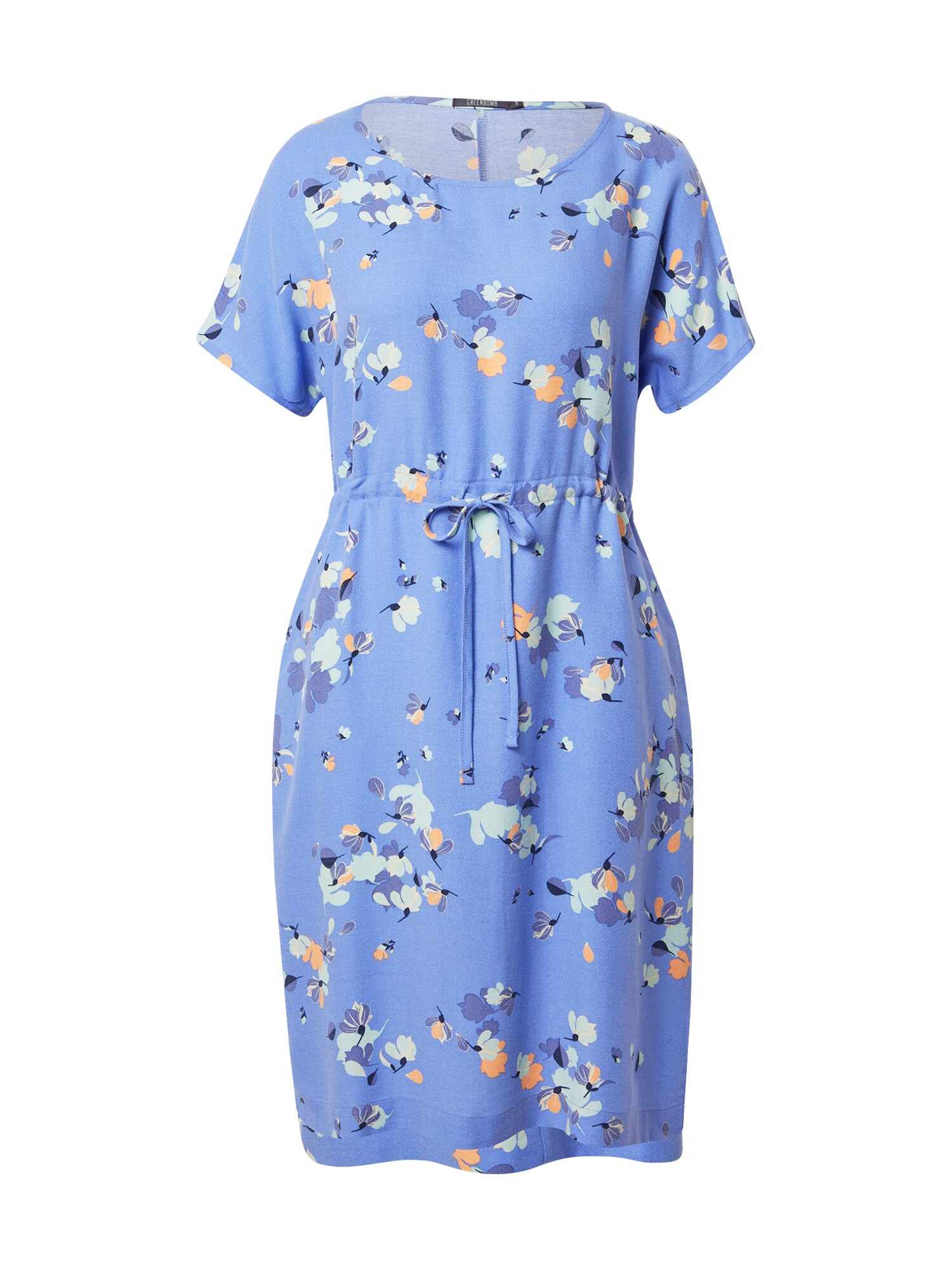GREENBOMB Vestido 'Flowerful'  azul claro / mistura de cores