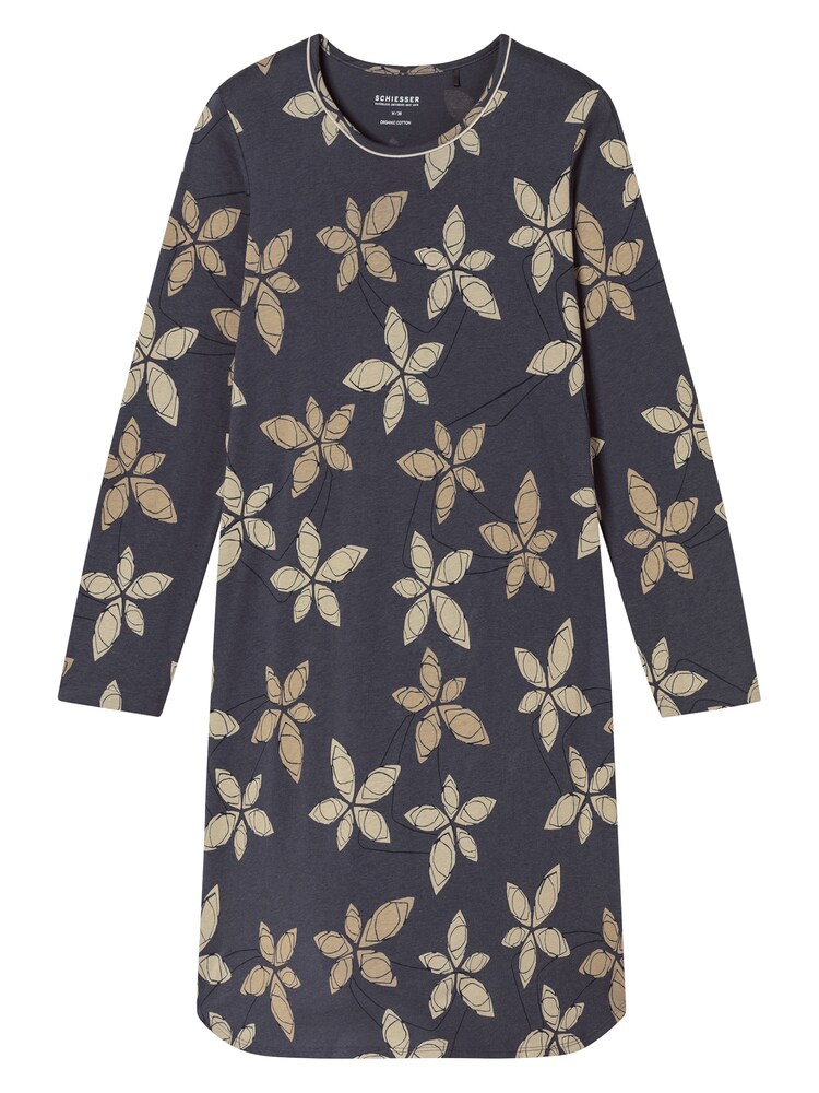SCHIESSER Nachthemd 'Comfort Nightwear' Damen Größe M beige / graphit