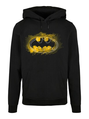 F4NT4STIC Sweatshirt ‘DC Comics Batman’ Donkergeel / Zwart / Wit