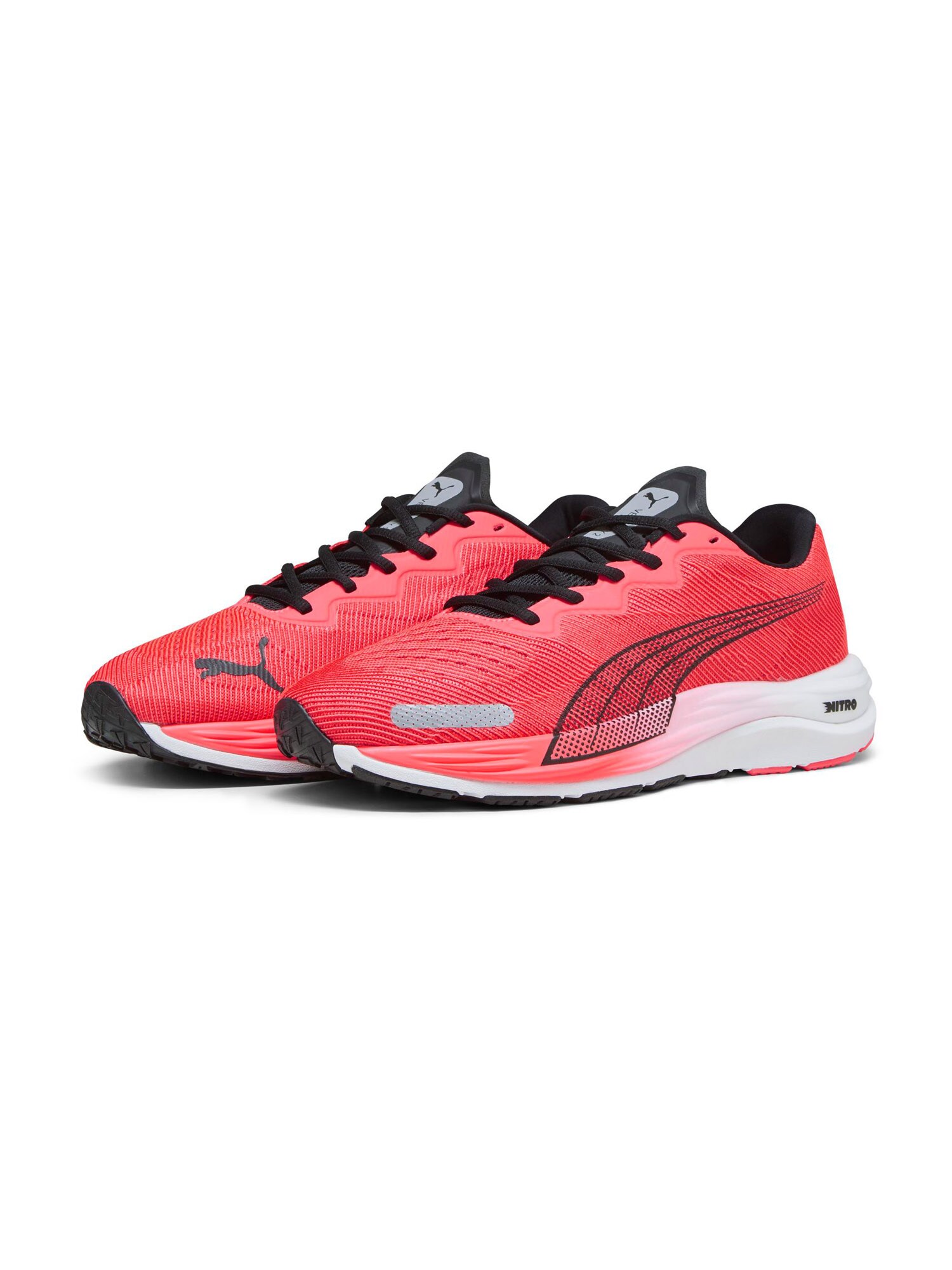 PUMA Tekaški čevelj 'Velocity Nitro 2'  siva / svetlo rdeča / črna