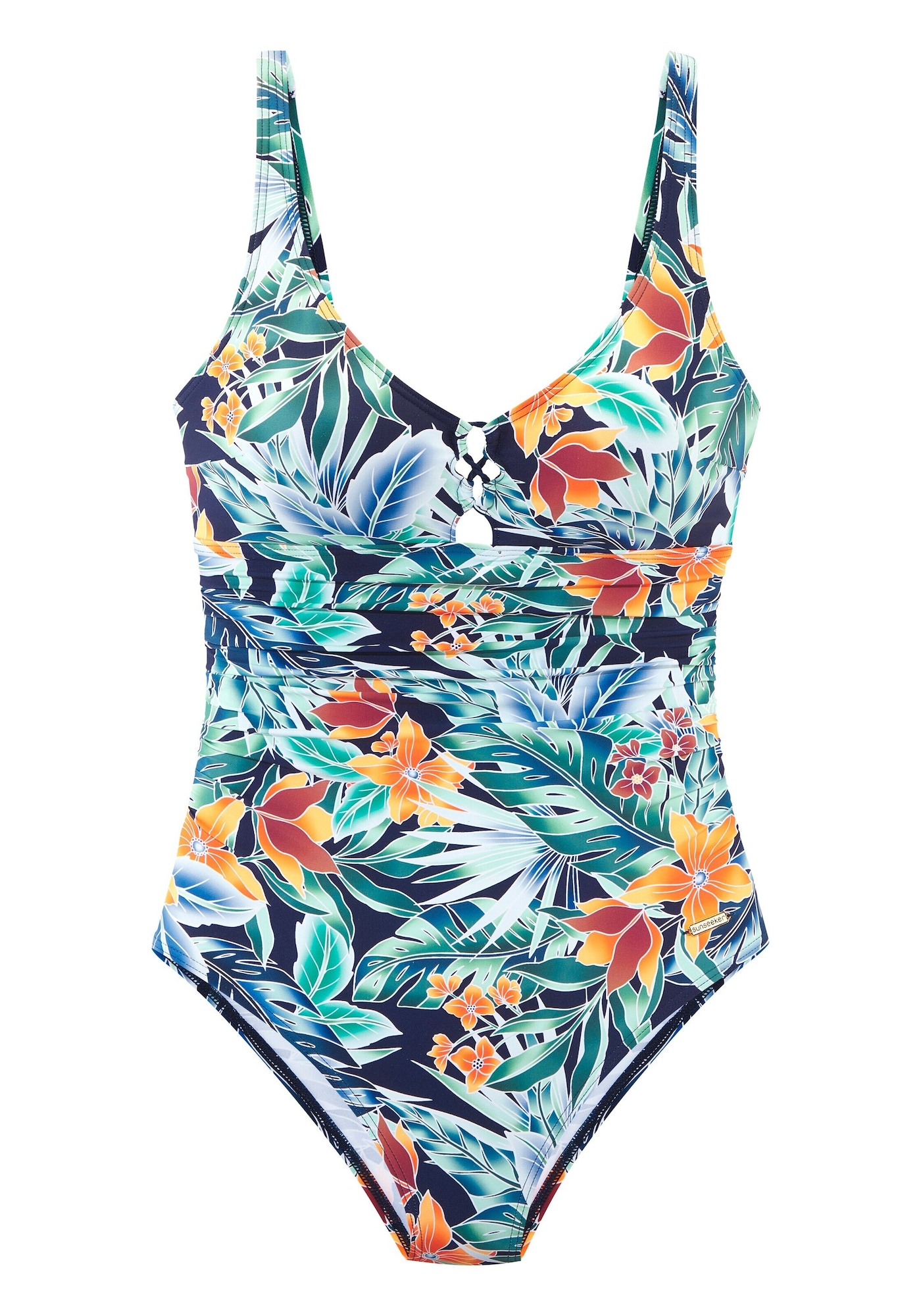 SUNSEEKER Costum de baie întreg  albastru marin / verde mentă / portocaliu închis / roșu cranberry