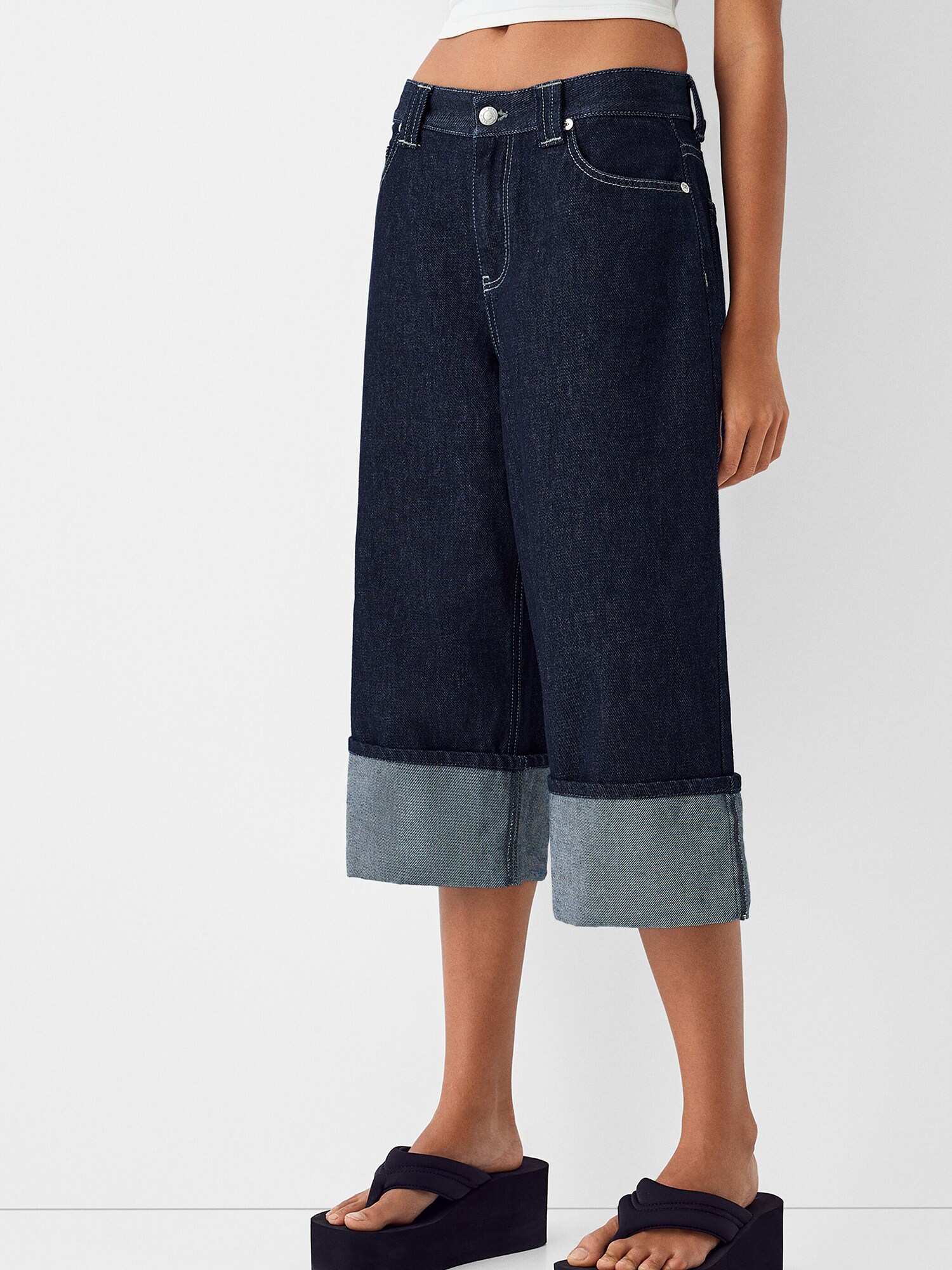 Bershka Farmer  tengerészkék termék 2. képe