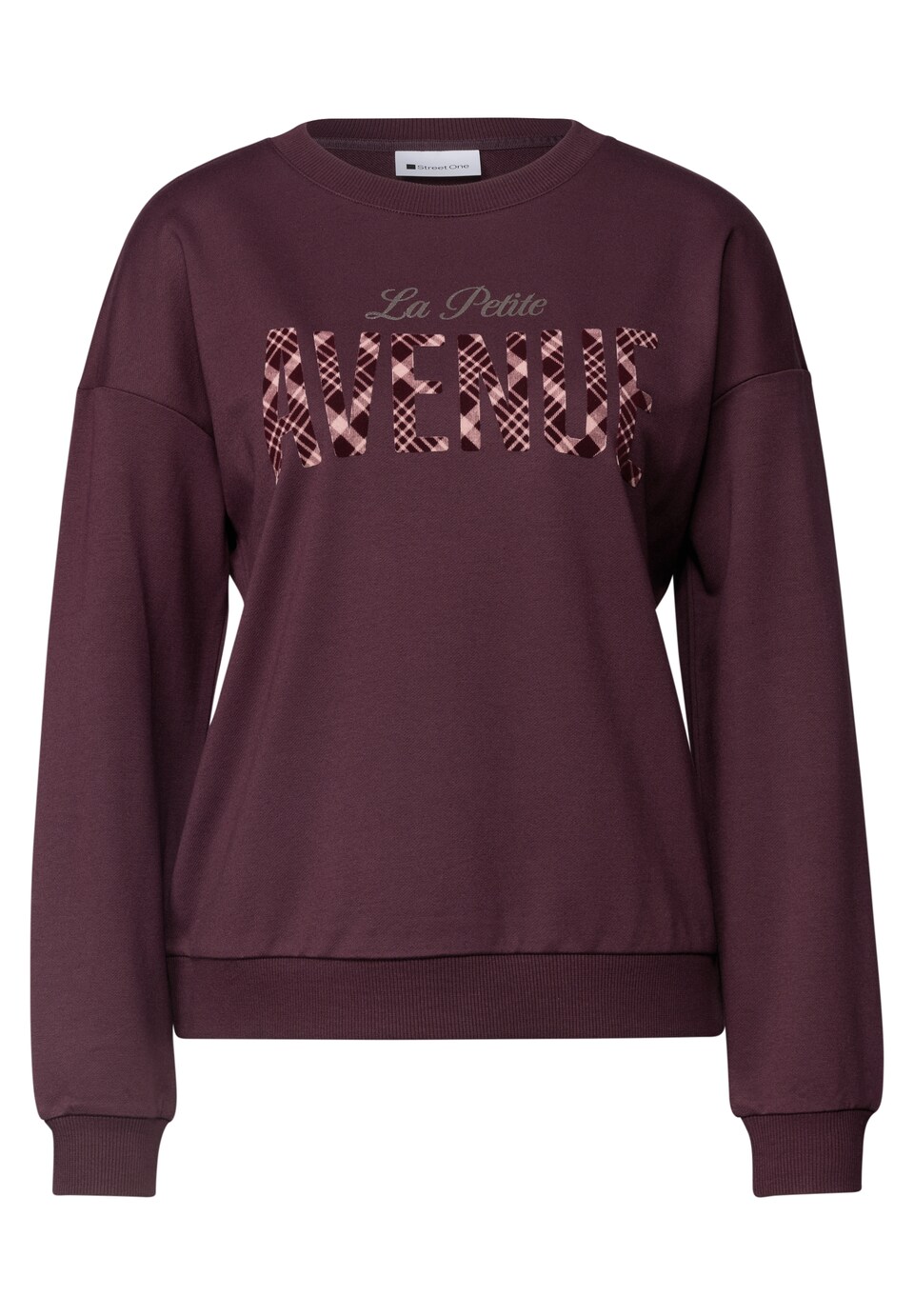 Sweatshirt aubergine / gammalrosa