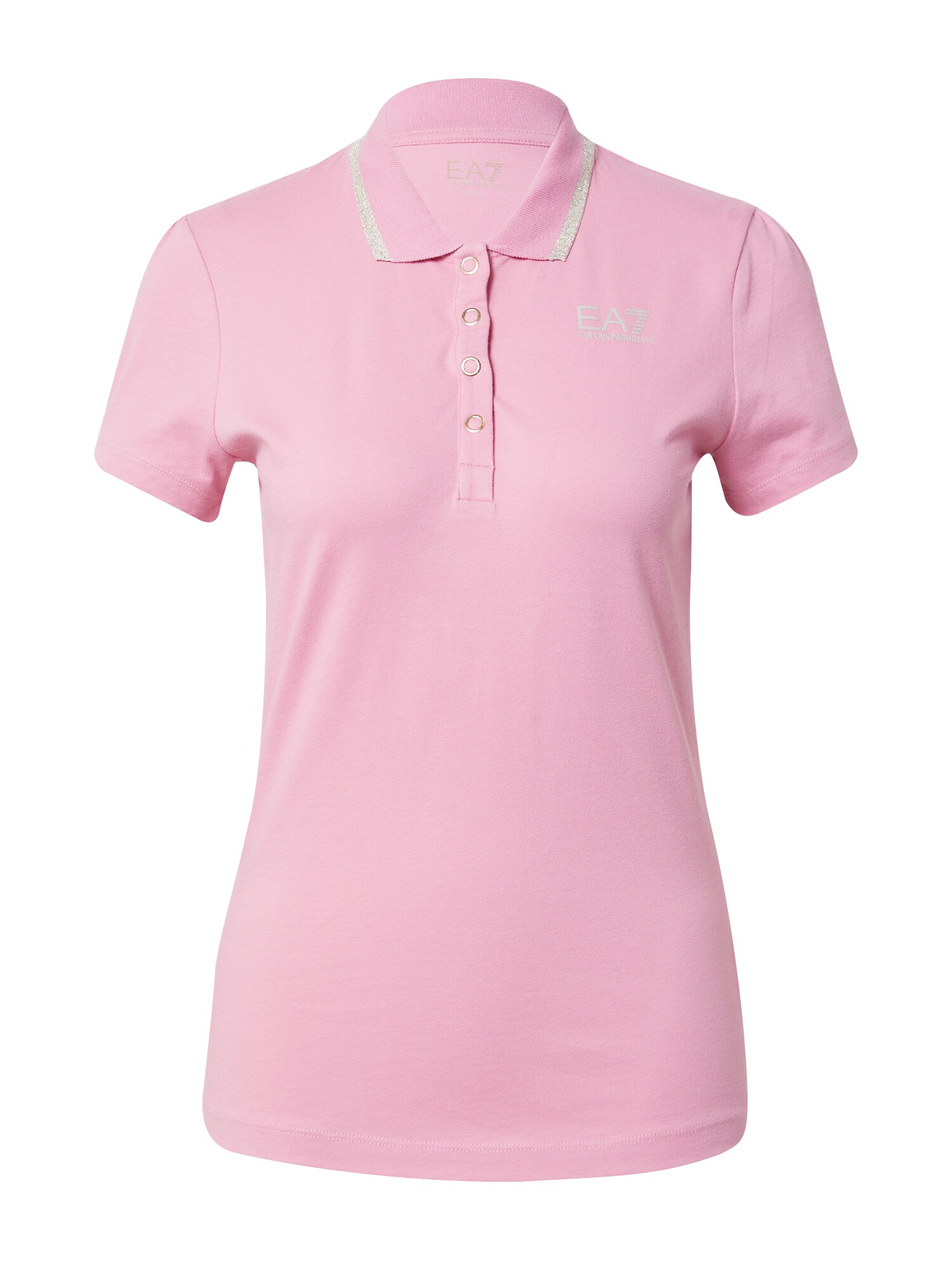EA7 Emporio Armani Tričko  svetloružová / strieborná