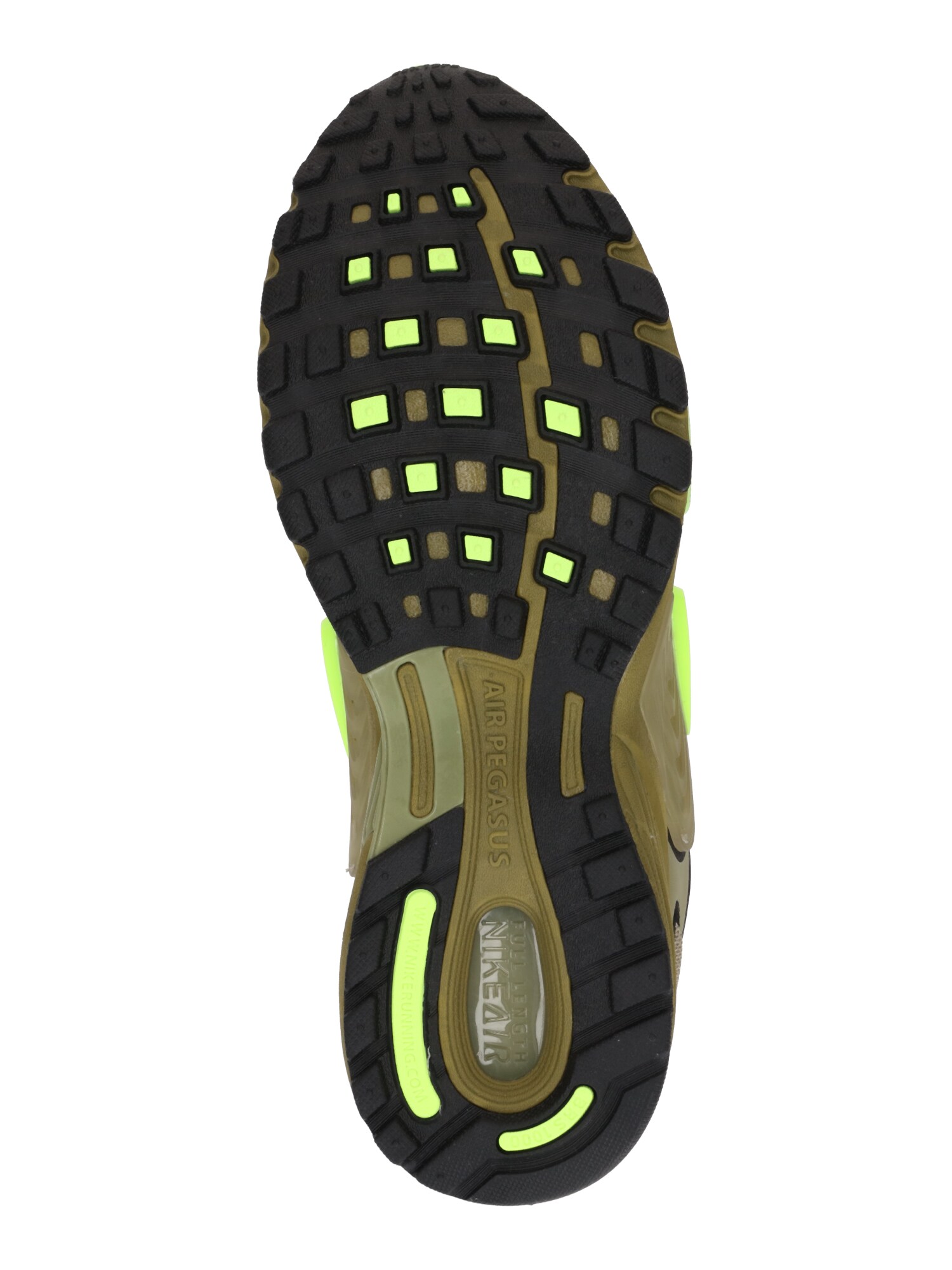 Nike Sportswear Nízke tenisky 'AIR PEGASUS WAVE' kaki / neónovo zelená (obrázok 3)