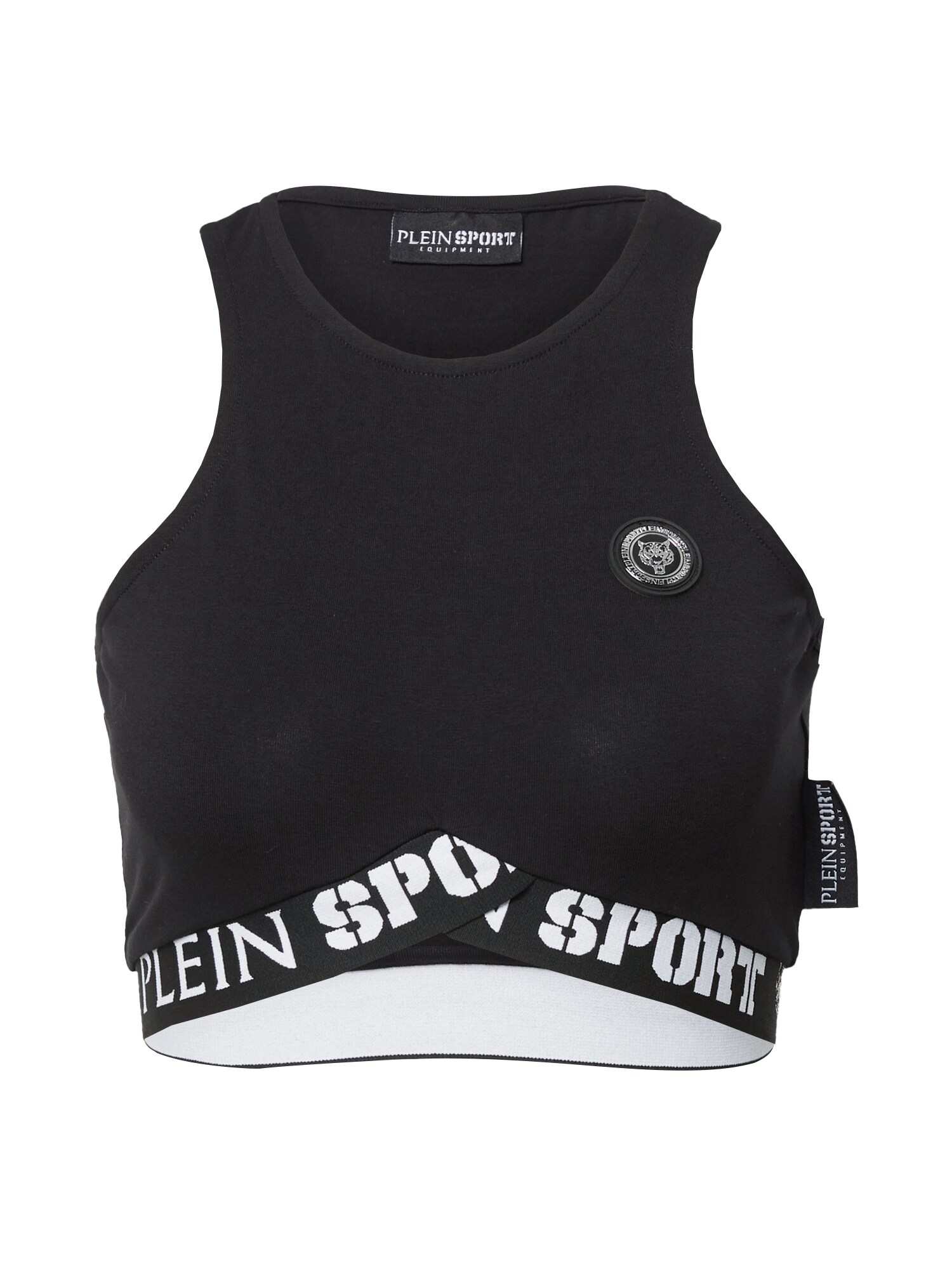 Plein Sport Top  čierna / šedobiela