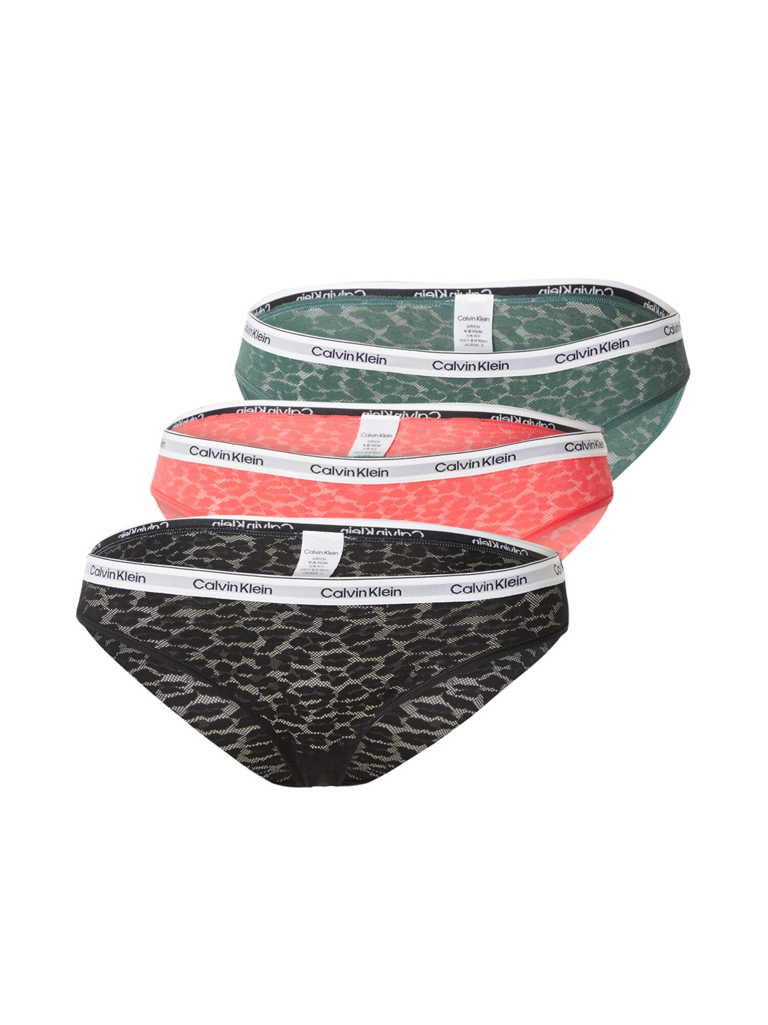 Calvin Klein Underwear Nohavičky  trávovo zelená / pastelovo červená / čierna / biela