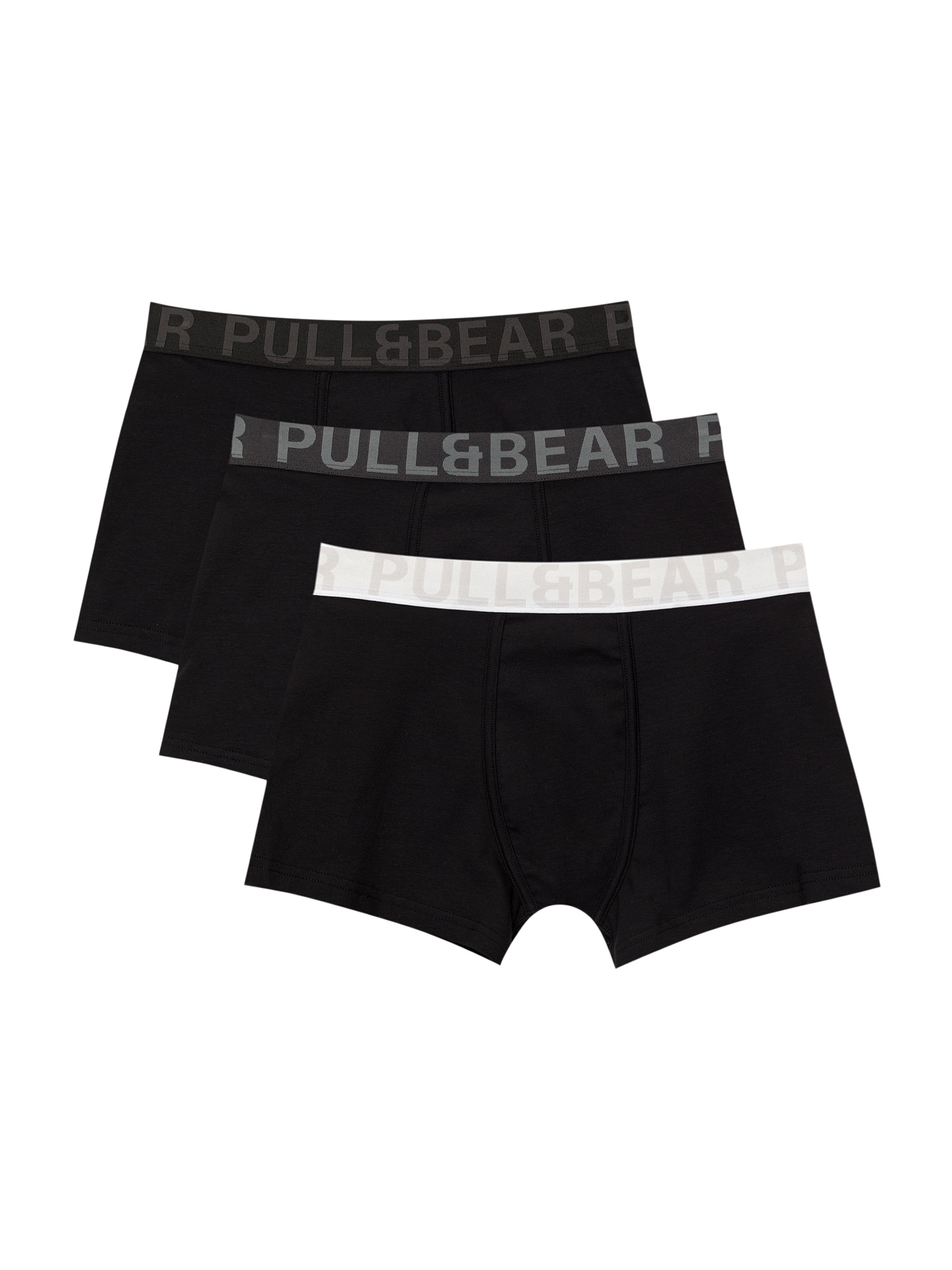 Pull&Bear Boxeralsók  szürke / sötétszürke / fekete / fehér